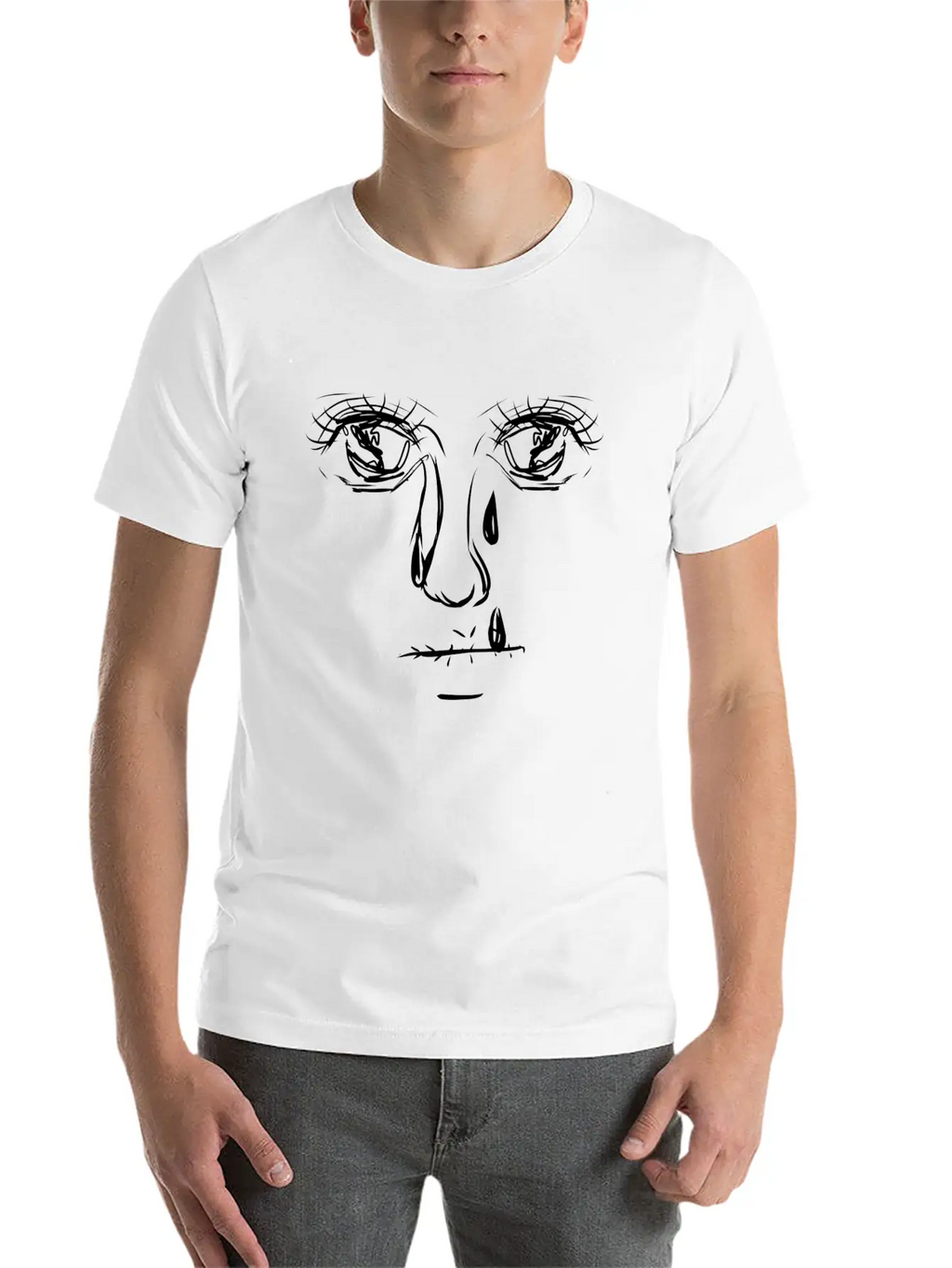 Crazy Eyes Sad Timeless Short Sleeve Tee – Comfy And Minimalist Design