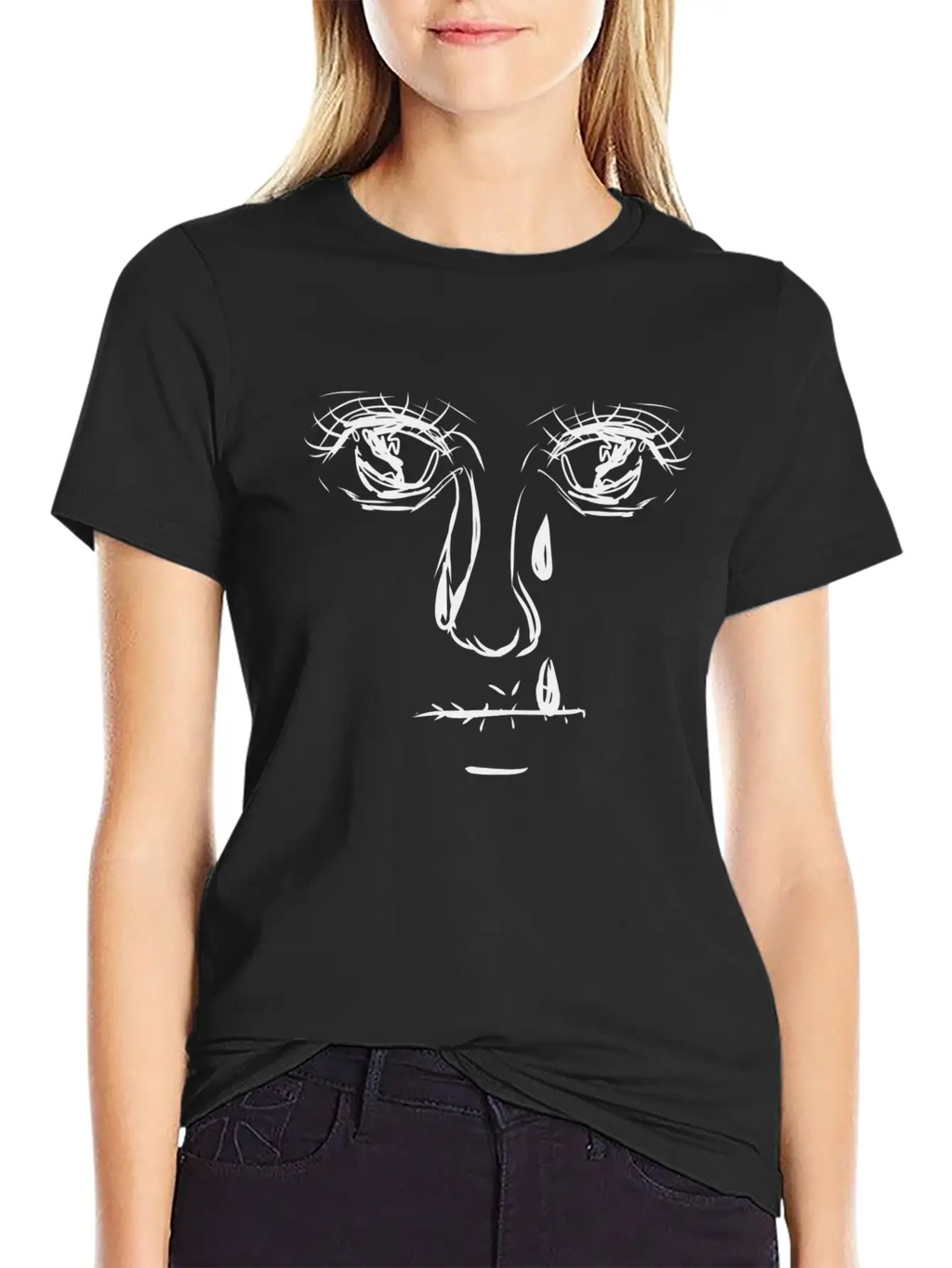 Crazy Eyes Sad Timeless Short Sleeve Tee – Comfy And Minimalist Design