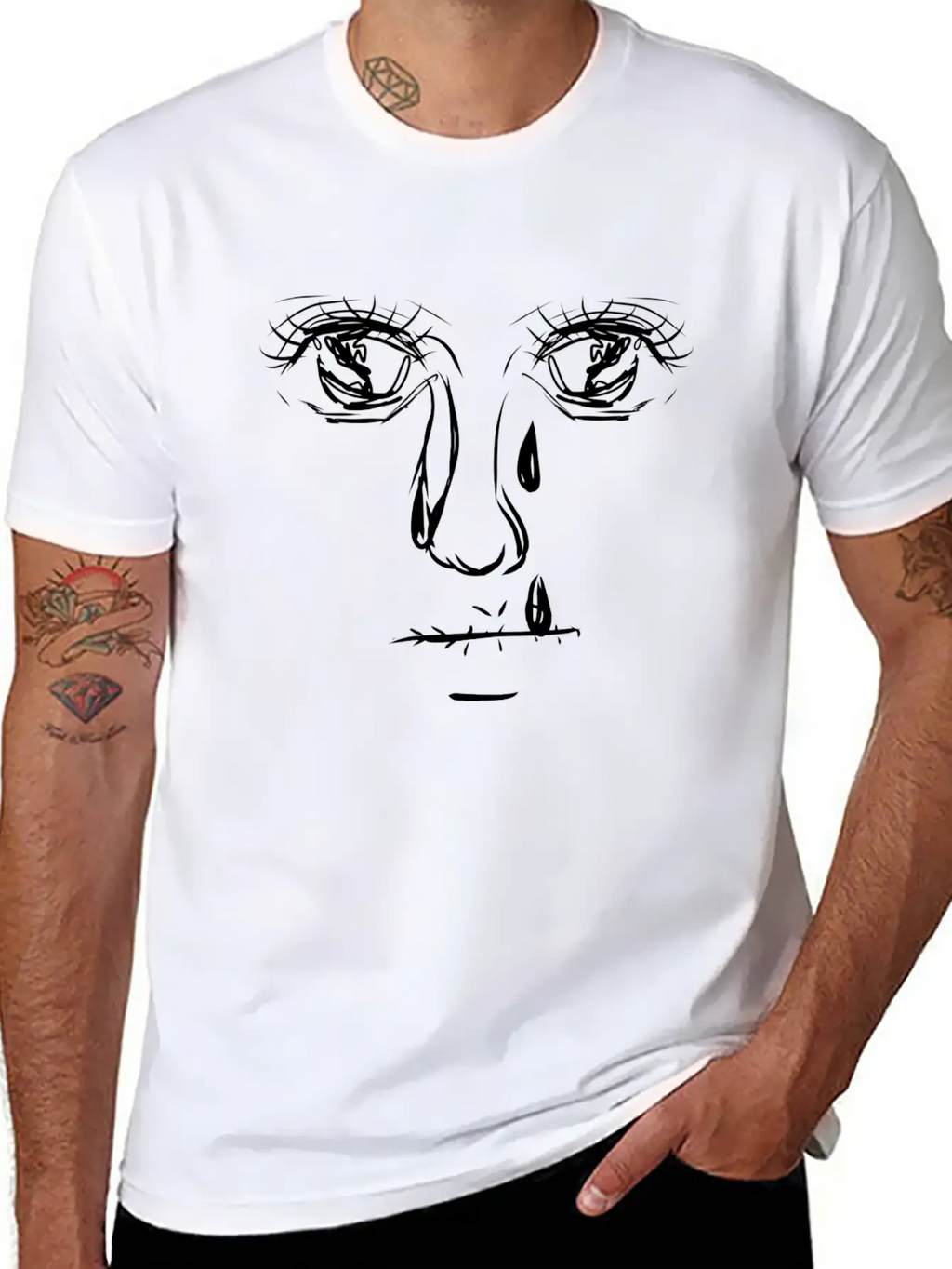 Crazy Eyes Sad Timeless Short Sleeve Tee – Comfy And Minimalist Design
