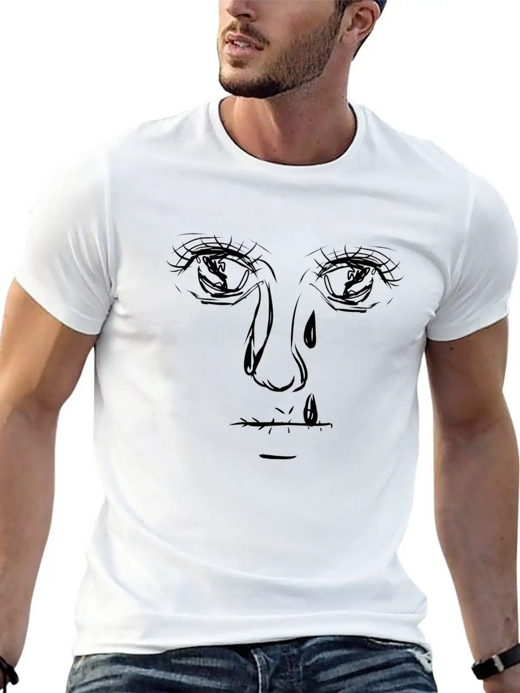 Crazy Eyes Sad Timeless Short Sleeve Tee – Comfy And Minimalist Design