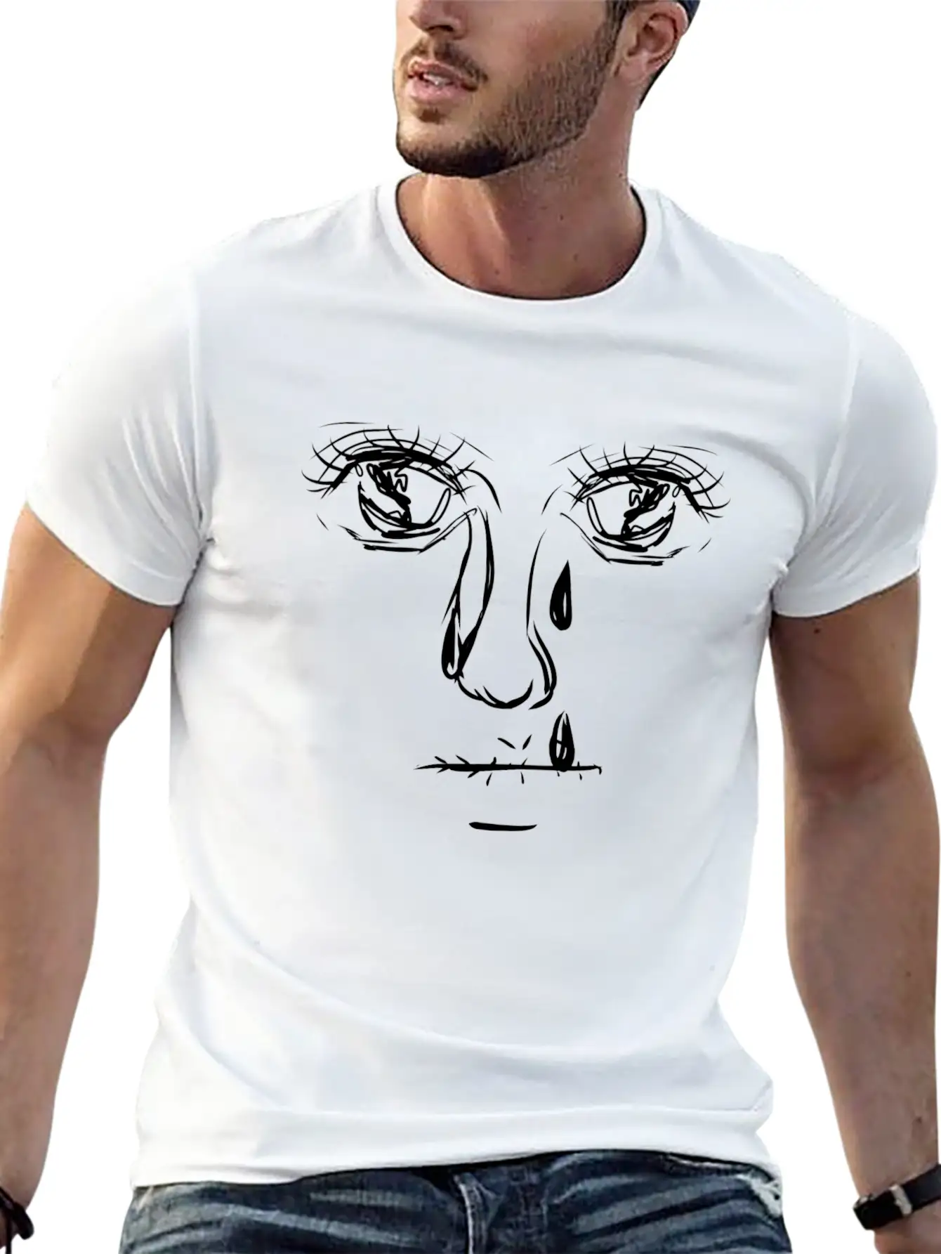 Crazy Eyes Sad Timeless Short Sleeve Tee – Comfy And Minimalist Design