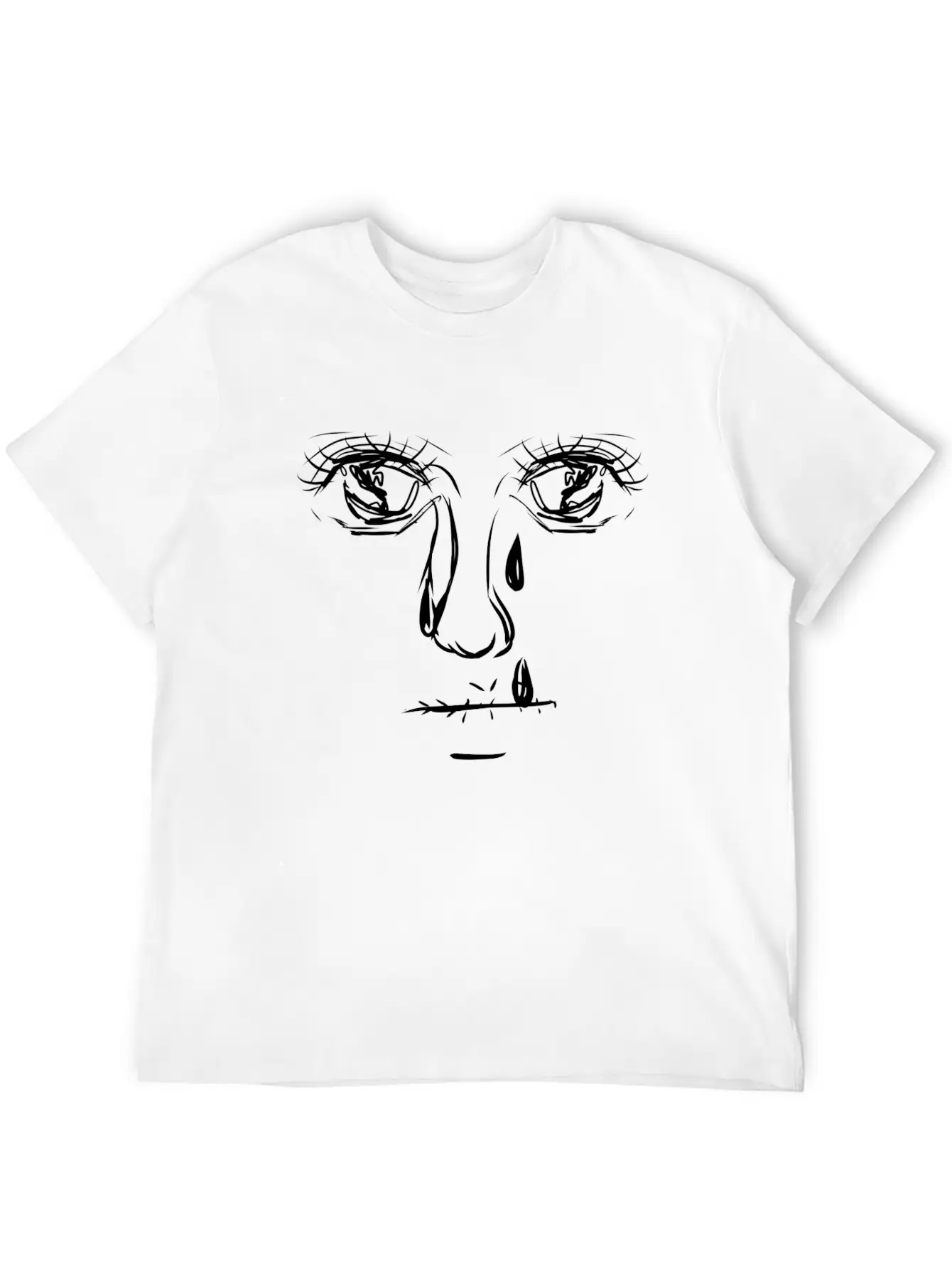 Crazy Eyes Sad Timeless Short Sleeve Tee – Comfy And Minimalist Design