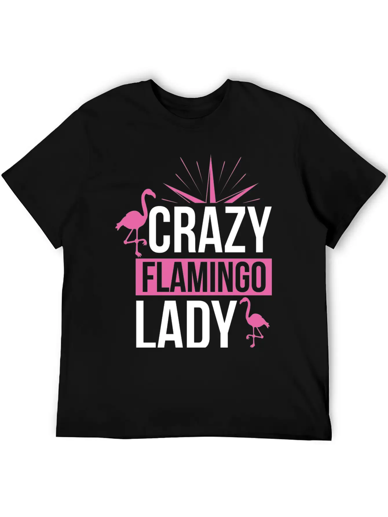 Crazy Flamingo Lady Relaxed Everyday Tee – Lightweight And Durable Cotton