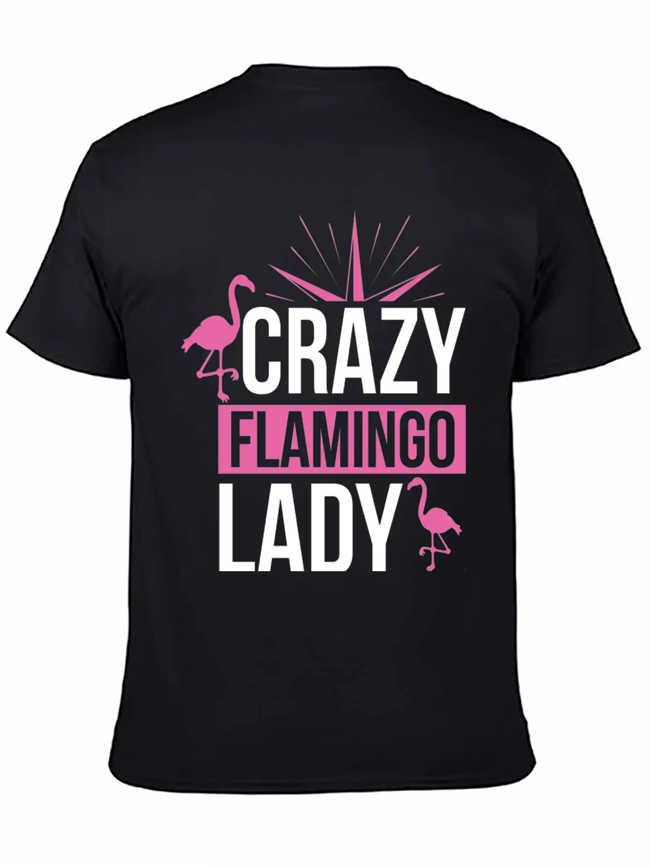 Crazy Flamingo Lady Relaxed Everyday Tee – Lightweight And Durable Cotton