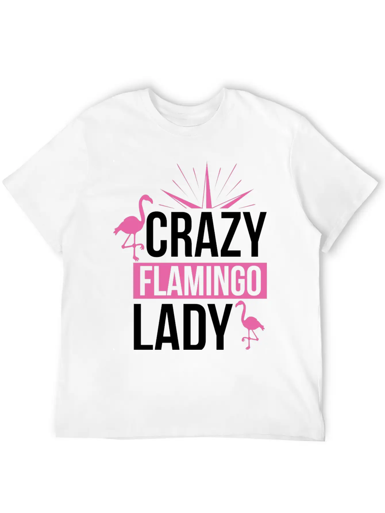 Crazy Flamingo Lady Relaxed Everyday Tee – Lightweight And Durable Cotton