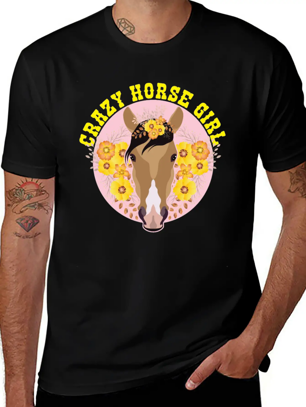 Crazy Horse Girl Unisex Casual T-Shirt – Clean Design For Daily Comfort