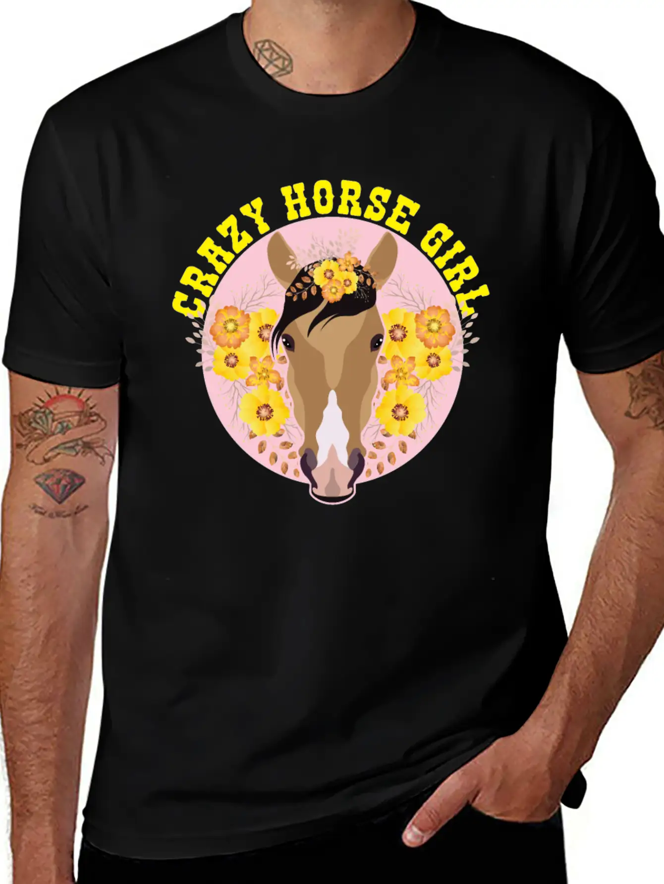 Crazy Horse Girl Unisex Casual T-Shirt – Clean Design For Daily Comfort