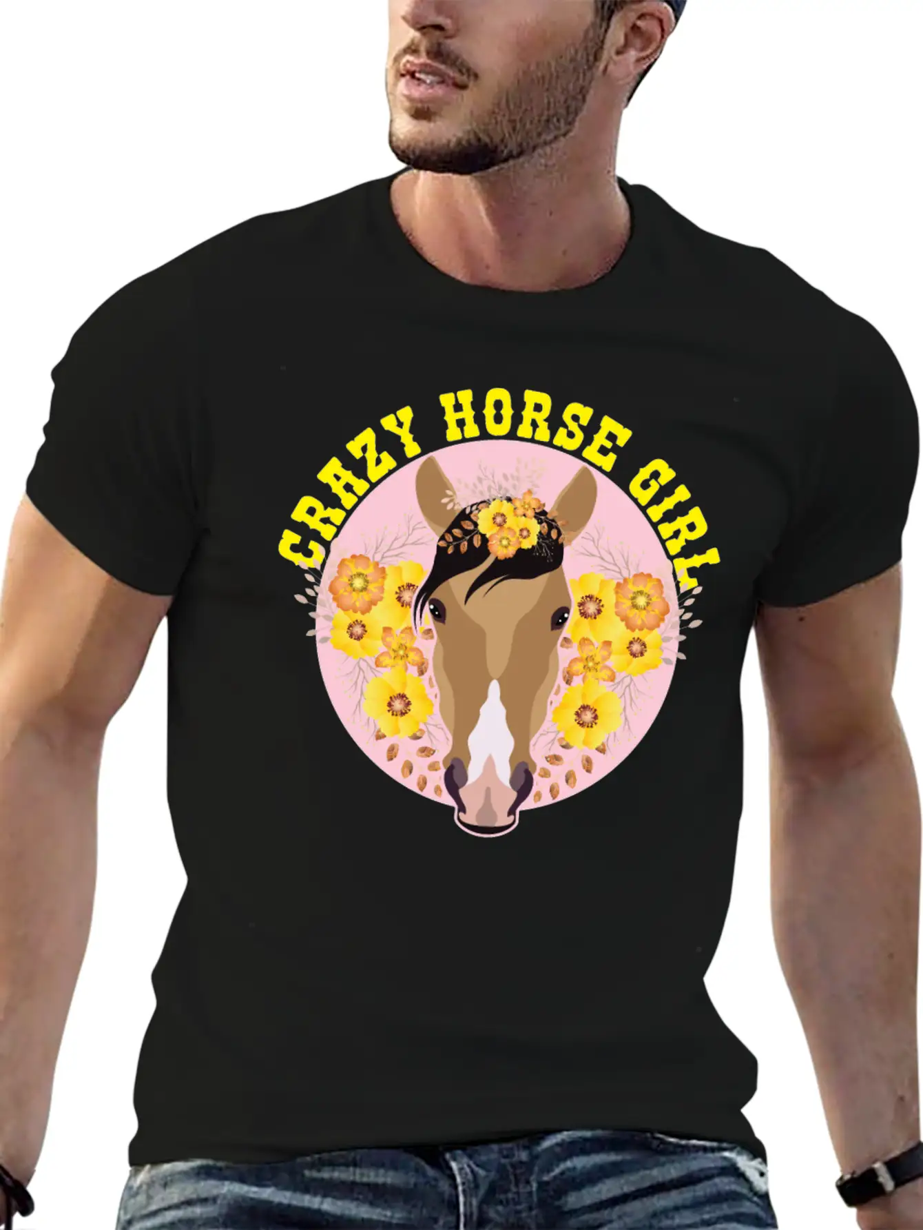 Crazy Horse Girl Unisex Casual T-Shirt – Clean Design For Daily Comfort