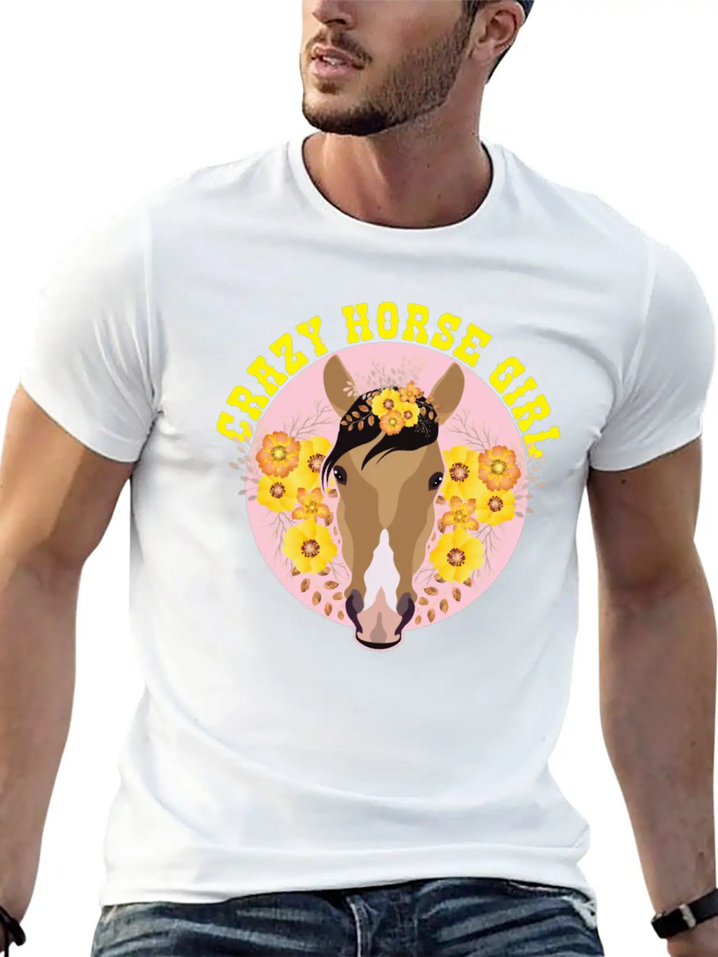 Crazy Horse Girl Unisex Casual T-Shirt – Clean Design For Daily Comfort