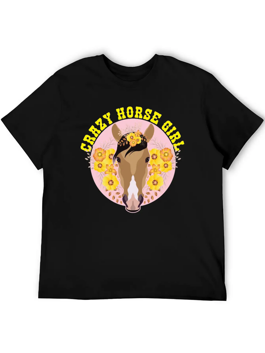 Crazy Horse Girl Unisex Casual T-Shirt – Clean Design For Daily Comfort