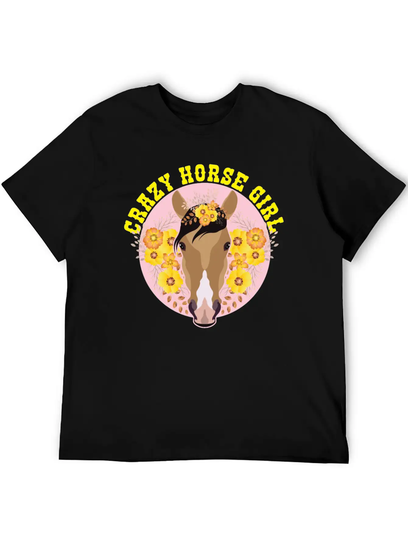 Crazy Horse Girl Unisex Casual T-Shirt – Clean Design For Daily Comfort