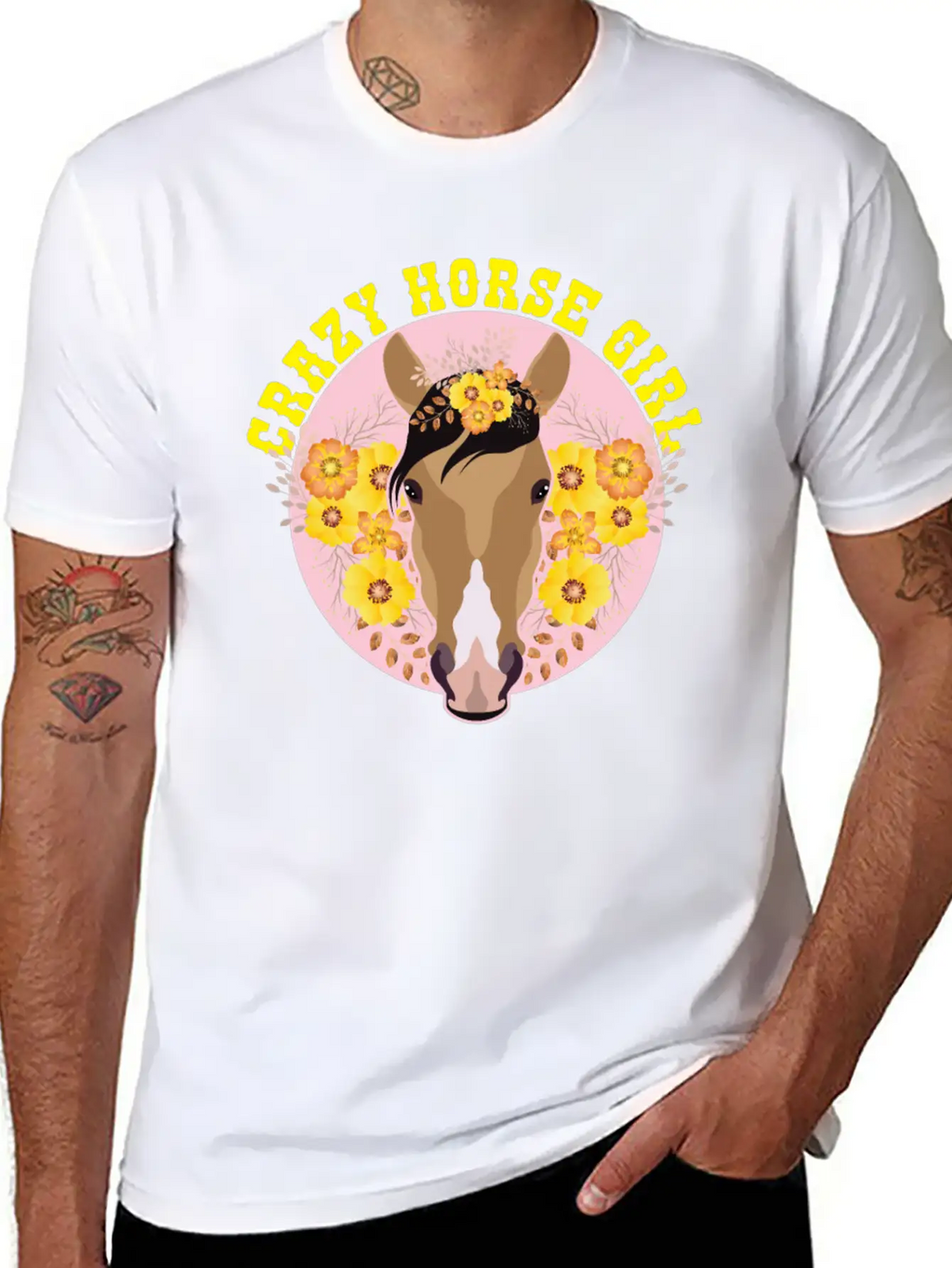 Crazy Horse Girl Unisex Casual T-Shirt – Clean Design For Daily Comfort