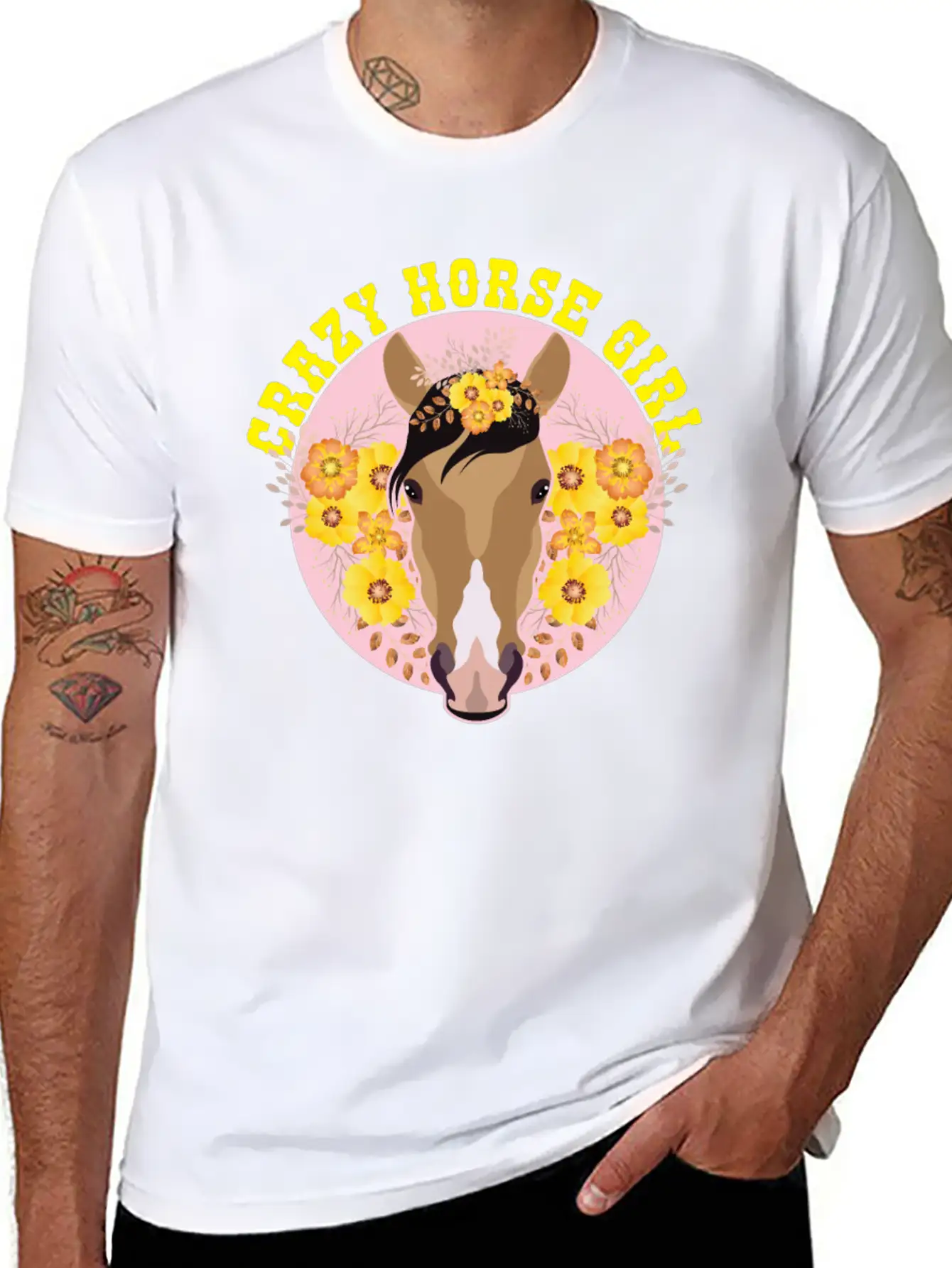 Crazy Horse Girl Unisex Casual T-Shirt – Clean Design For Daily Comfort