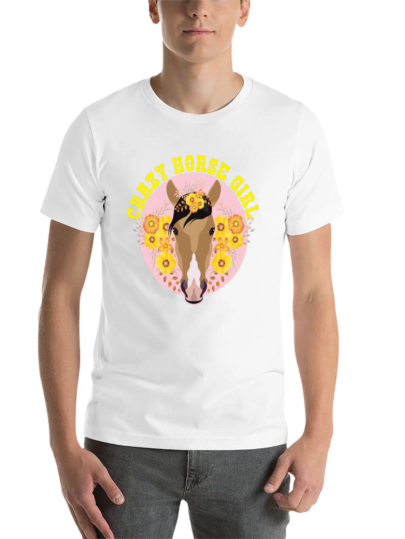 Crazy Horse Girl Unisex Casual T-Shirt – Clean Design For Daily Comfort