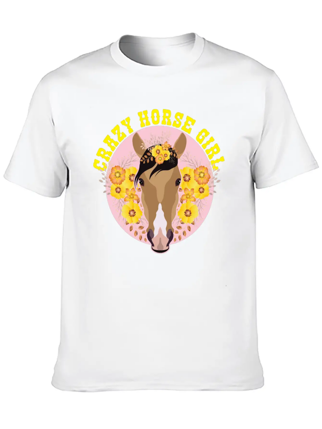 Crazy Horse Girl Unisex Casual T-Shirt – Clean Design For Daily Comfort
