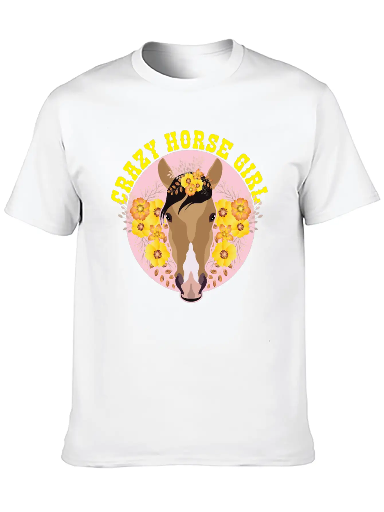 Crazy Horse Girl Unisex Casual T-Shirt – Clean Design For Daily Comfort