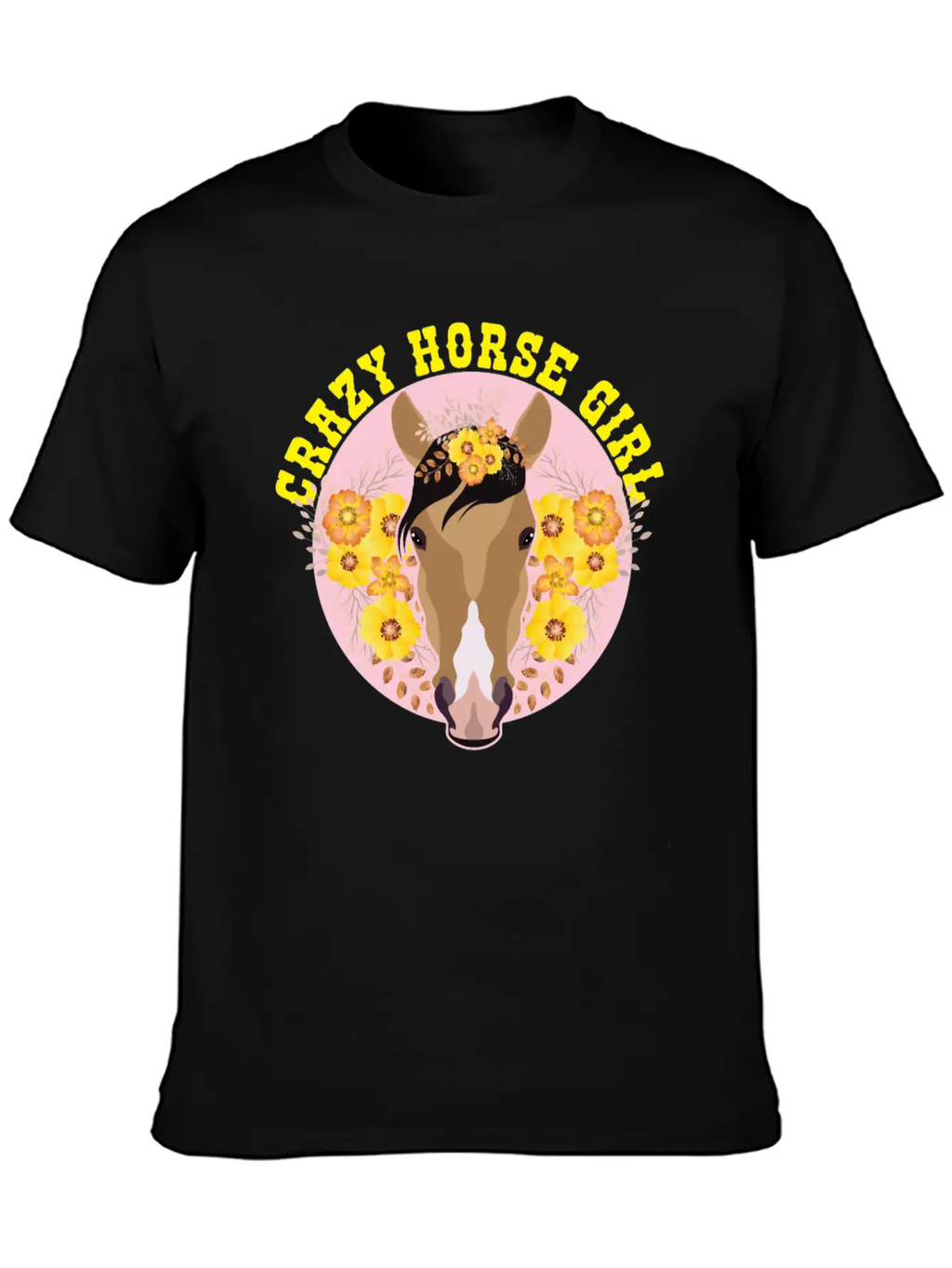 Crazy Horse Girl Unisex Casual T-Shirt – Clean Design For Daily Comfort