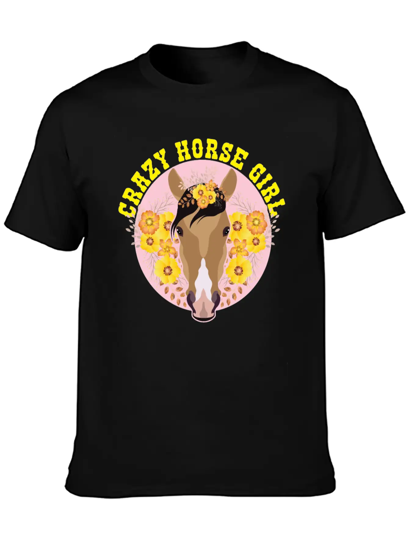 Crazy Horse Girl Unisex Casual T-Shirt – Clean Design For Daily Comfort