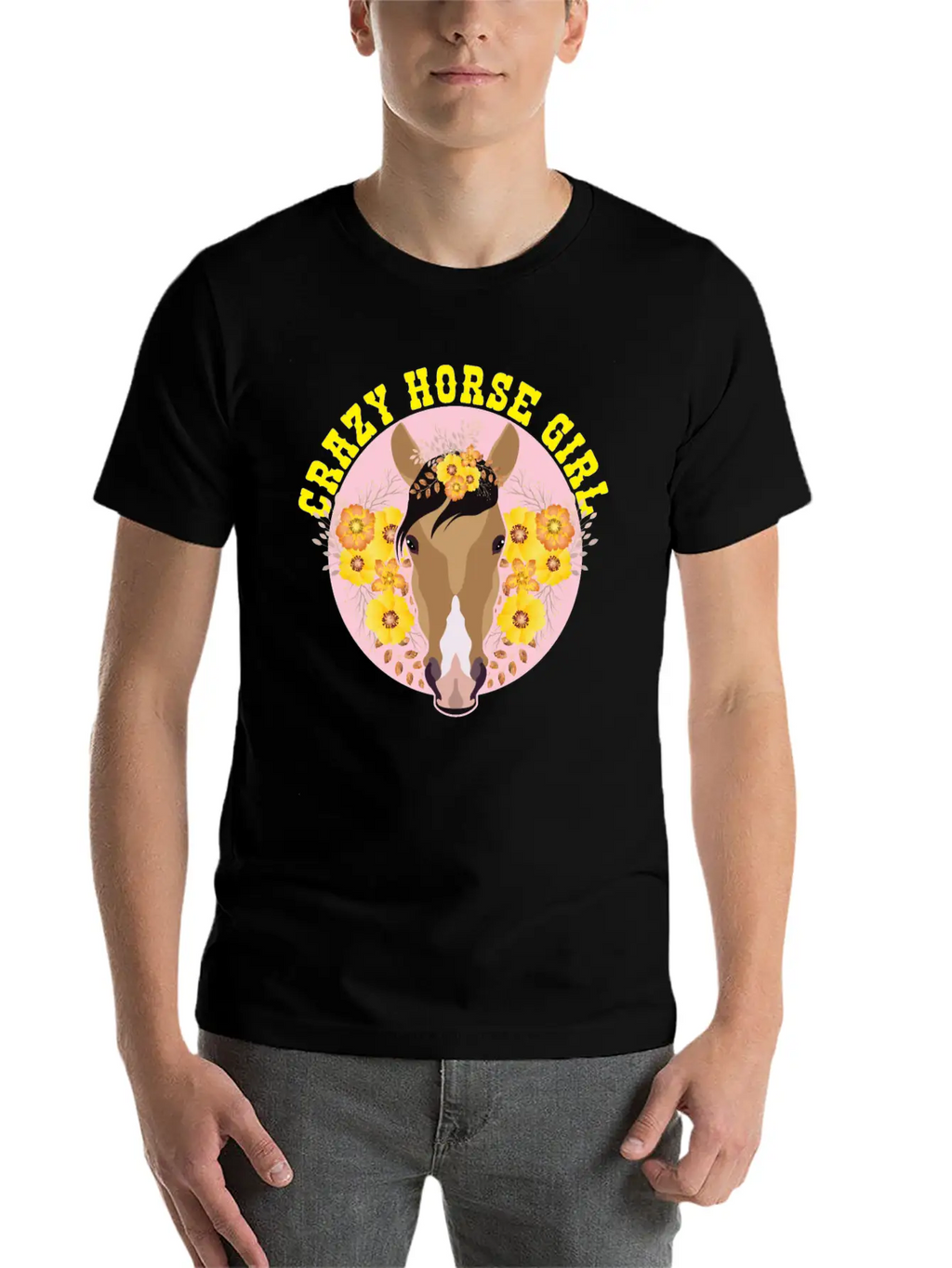 Crazy Horse Girl Unisex Casual T-Shirt – Clean Design For Daily Comfort