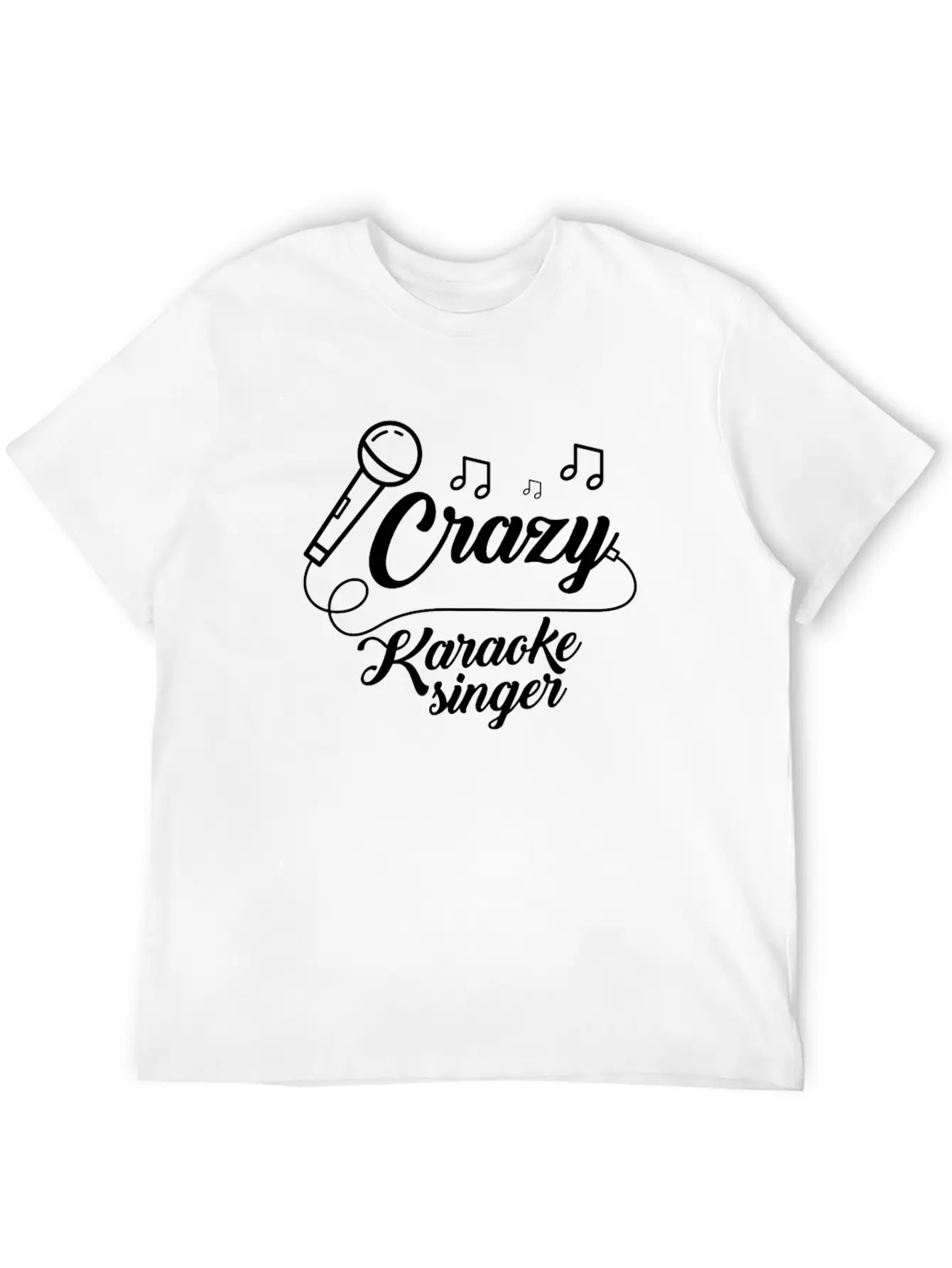 Crazy Karaoke Singer Microphone Singing Music Sing Breathable Soft Cotton T-Shirt – Timeless Casual Look