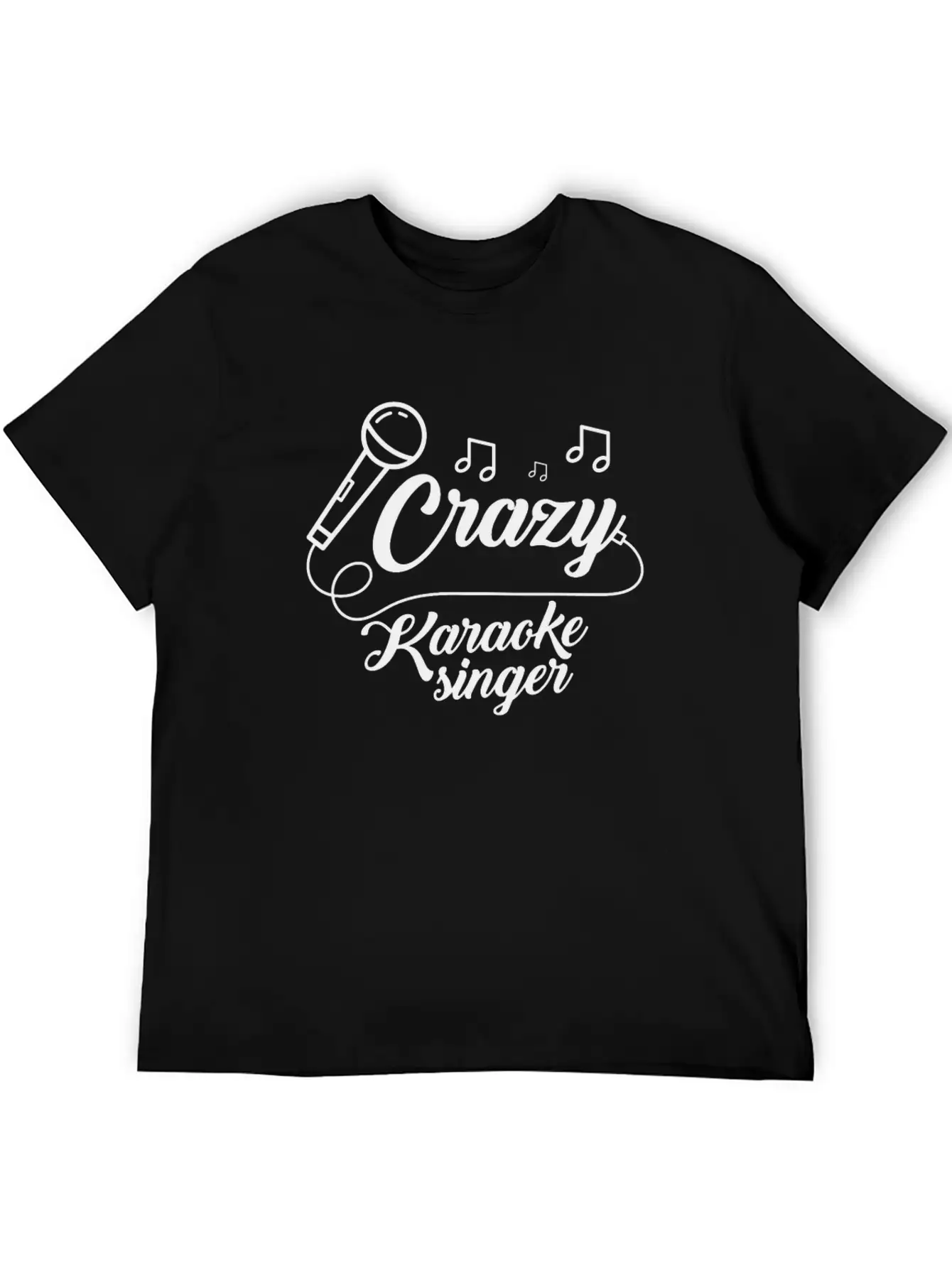 Crazy Karaoke Singer Microphone Singing Music Sing Breathable Soft Cotton T-Shirt – Timeless Casual Look