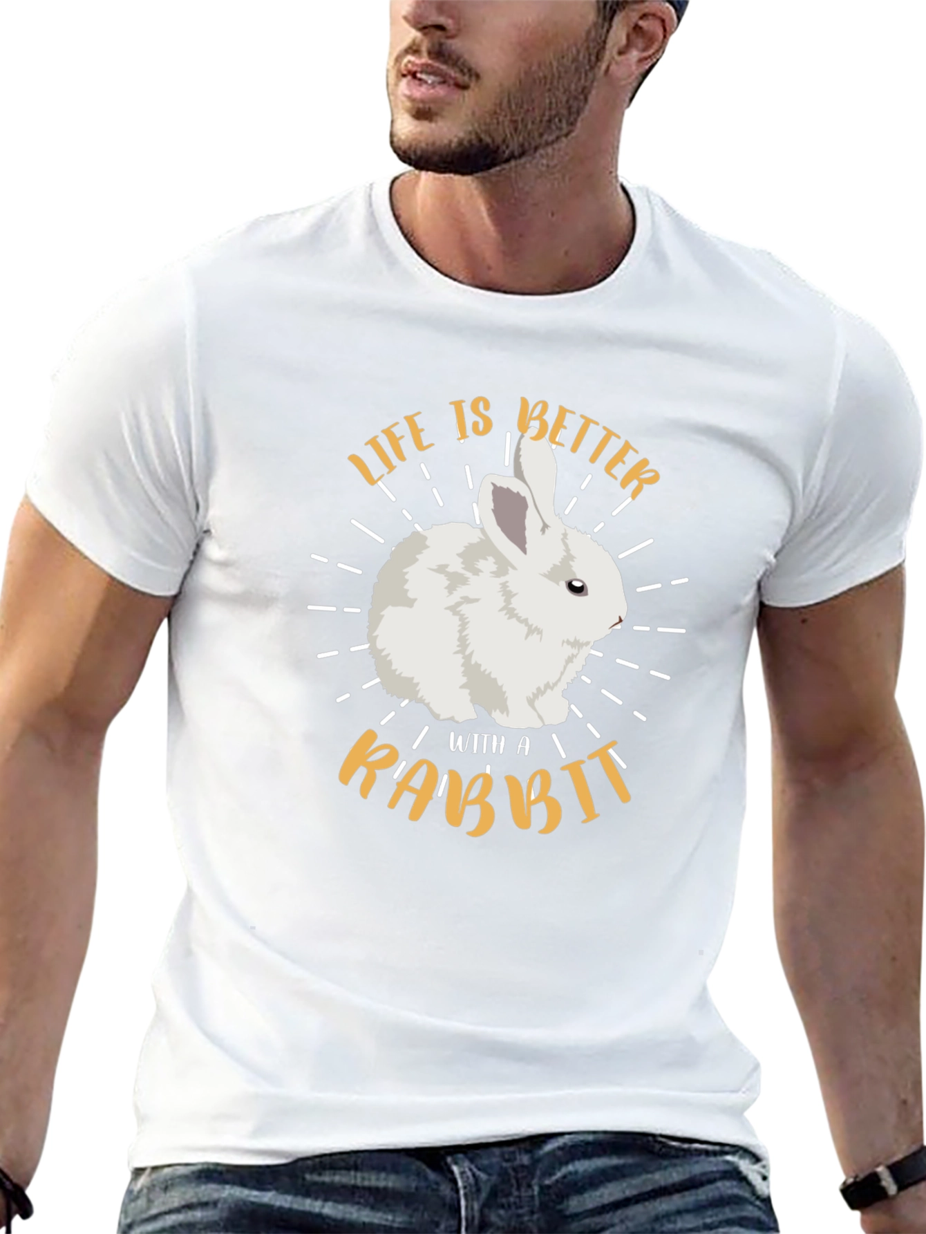 Life is Better with a Rabbit Graphic T-Shirt