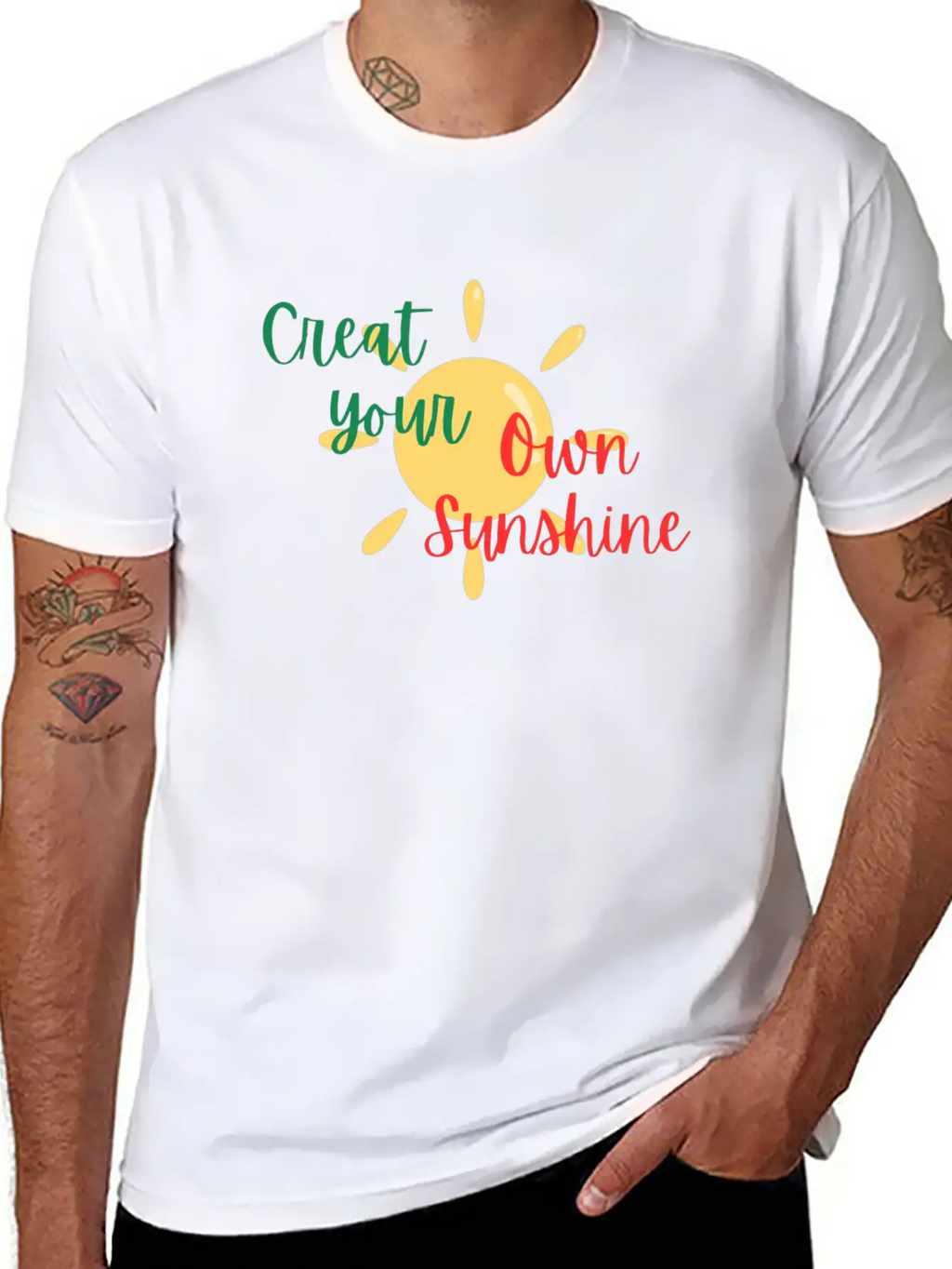 Creat Your Sunshine Unisex Casual T-Shirt – Clean Design For Daily Comfort