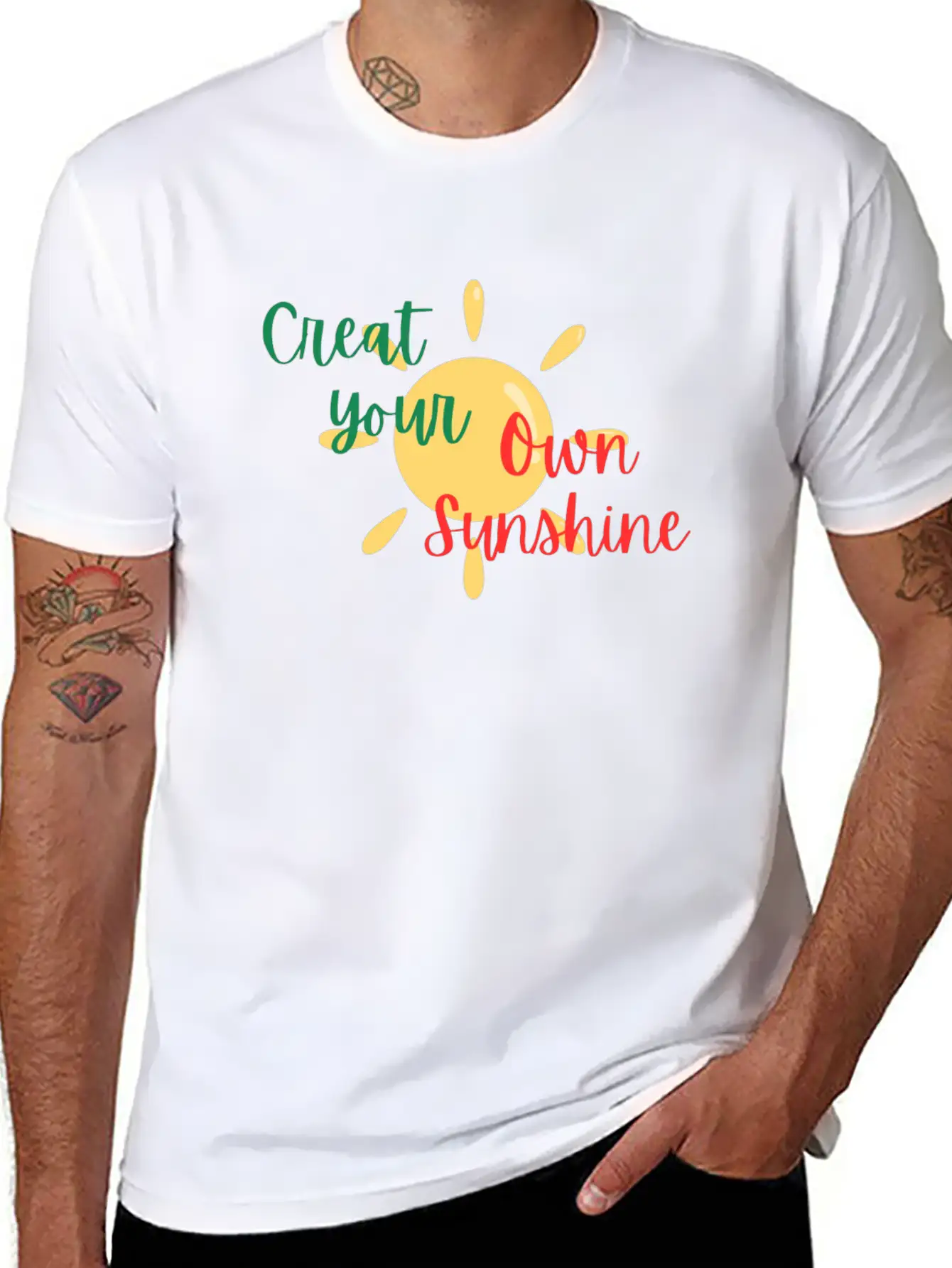 Creat Your Sunshine Unisex Casual T-Shirt – Clean Design For Daily Comfort