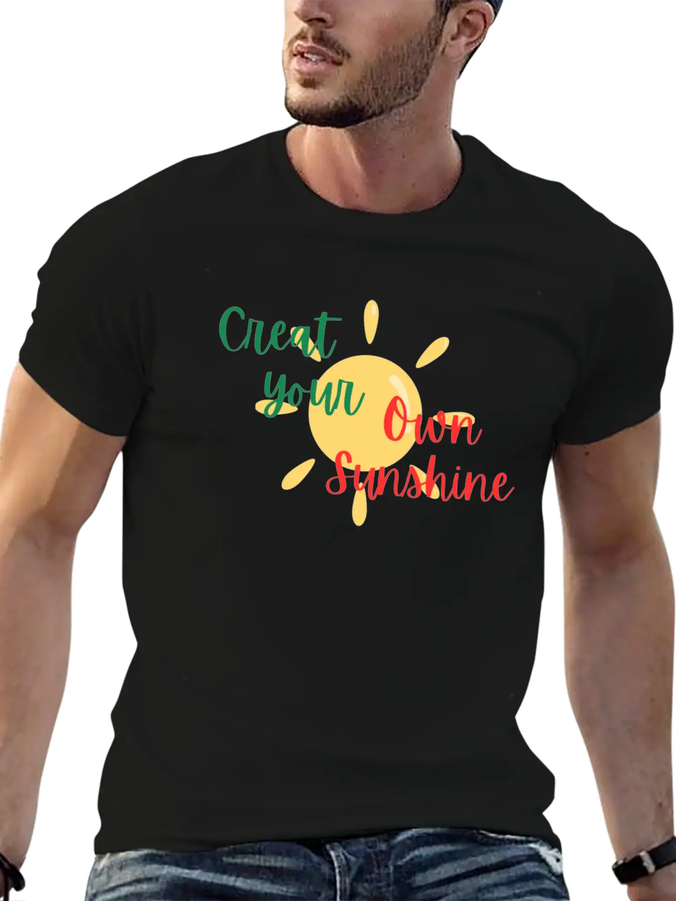 Creat Your Sunshine Unisex Casual T-Shirt – Clean Design For Daily Comfort
