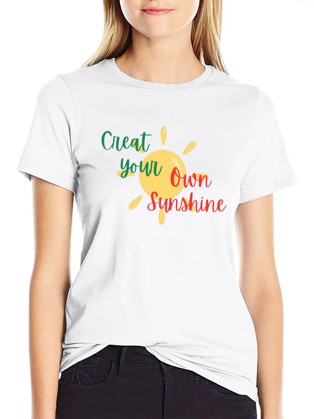 Creat Your Sunshine Unisex Casual T-Shirt – Clean Design For Daily Comfort