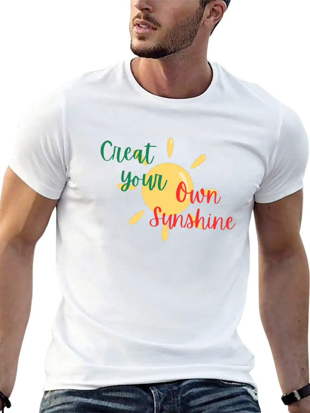 Creat Your Sunshine Unisex Casual T-Shirt – Clean Design For Daily Comfort