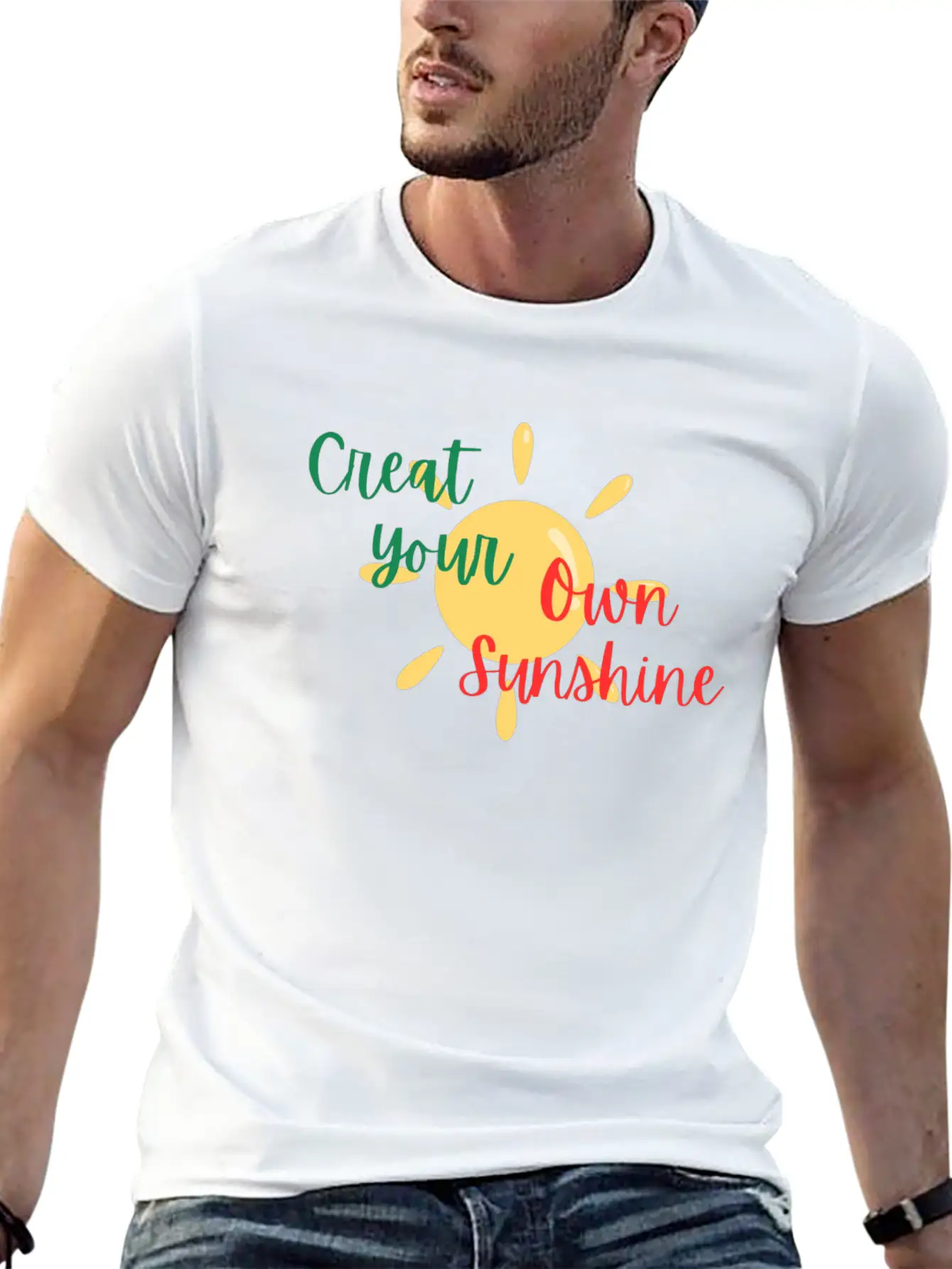 Creat Your Sunshine Unisex Casual T-Shirt – Clean Design For Daily Comfort