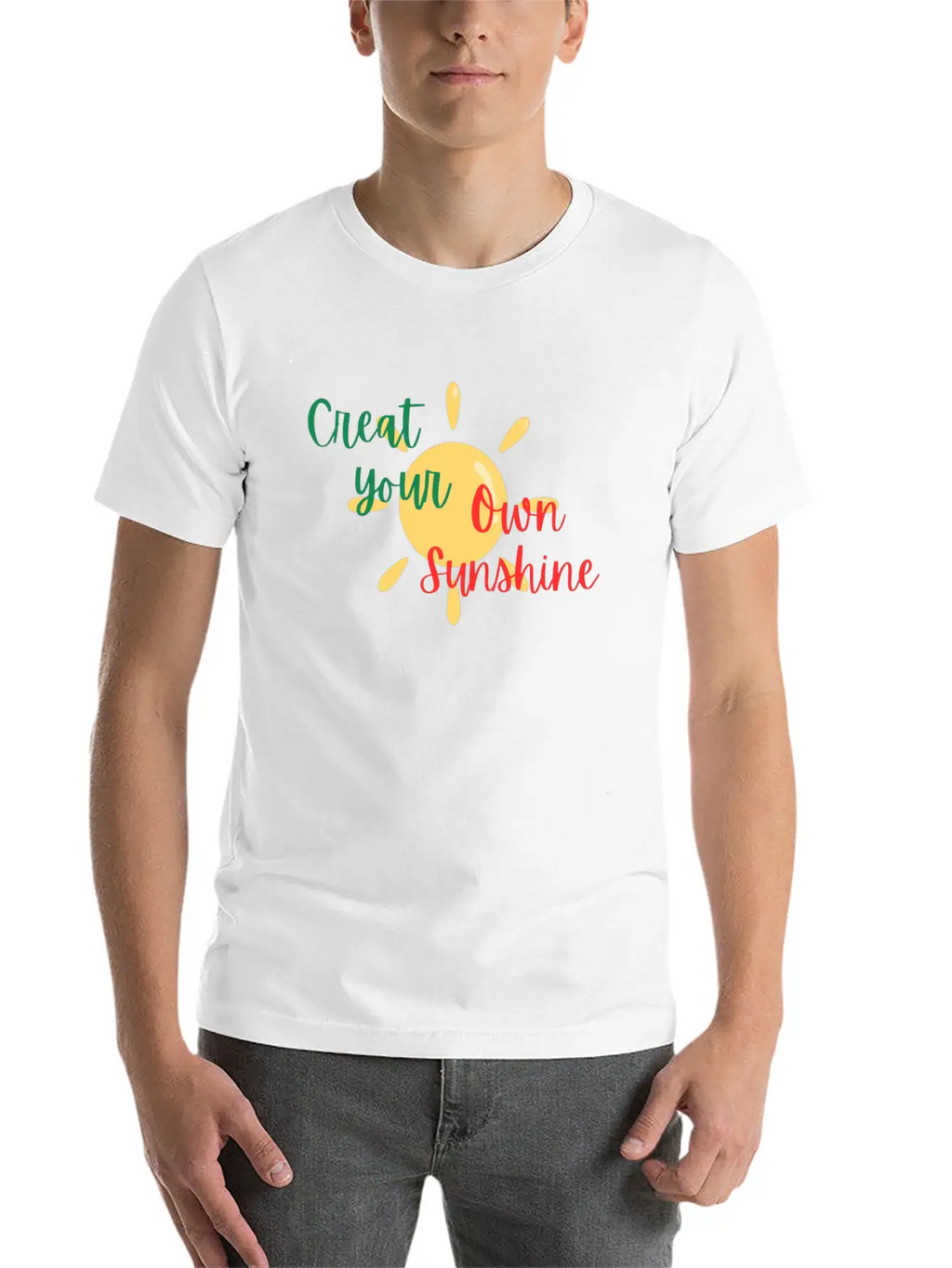 Creat Your Sunshine Unisex Casual T-Shirt – Clean Design For Daily Comfort