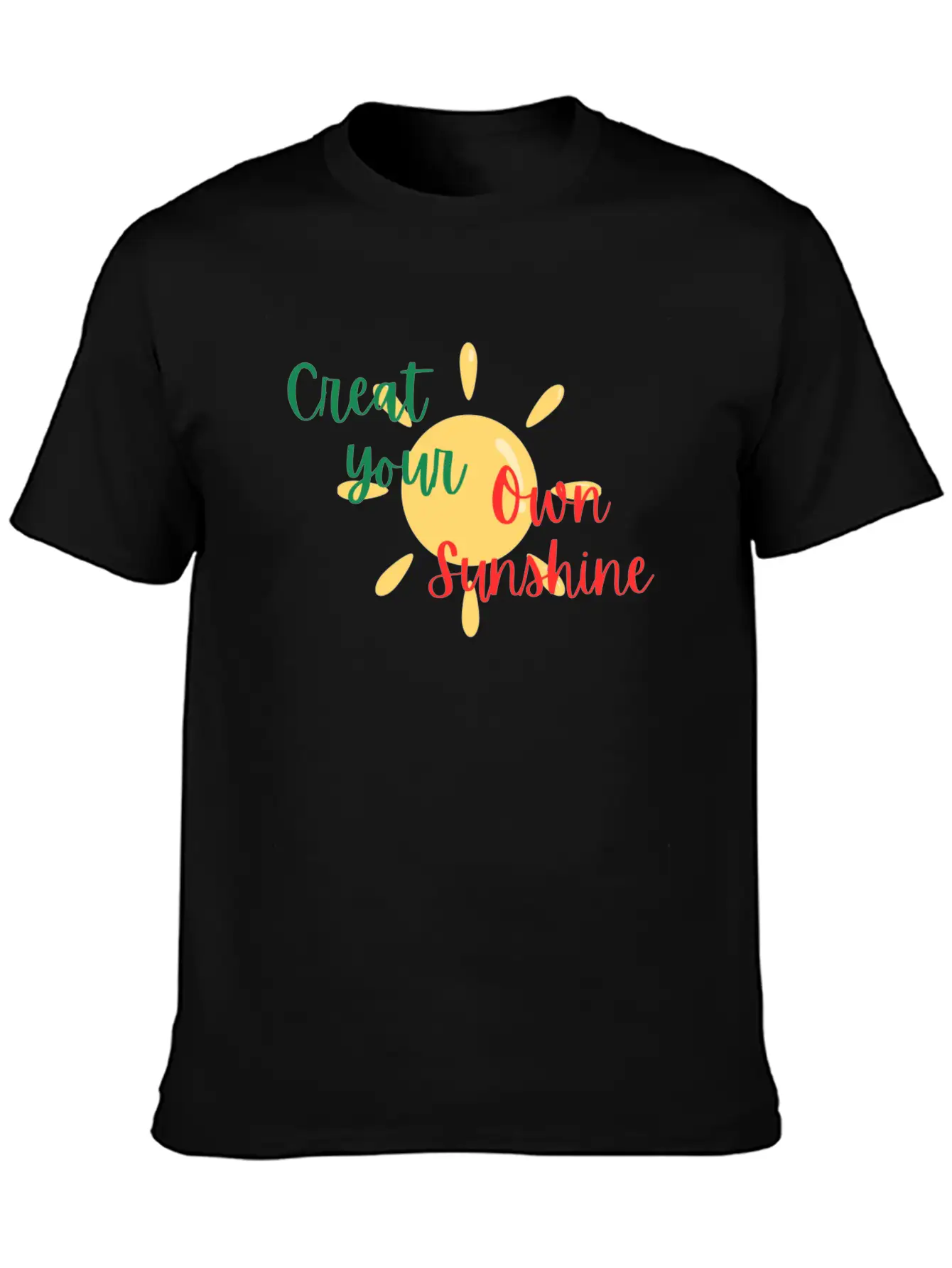 Creat Your Sunshine Unisex Casual T-Shirt – Clean Design For Daily Comfort