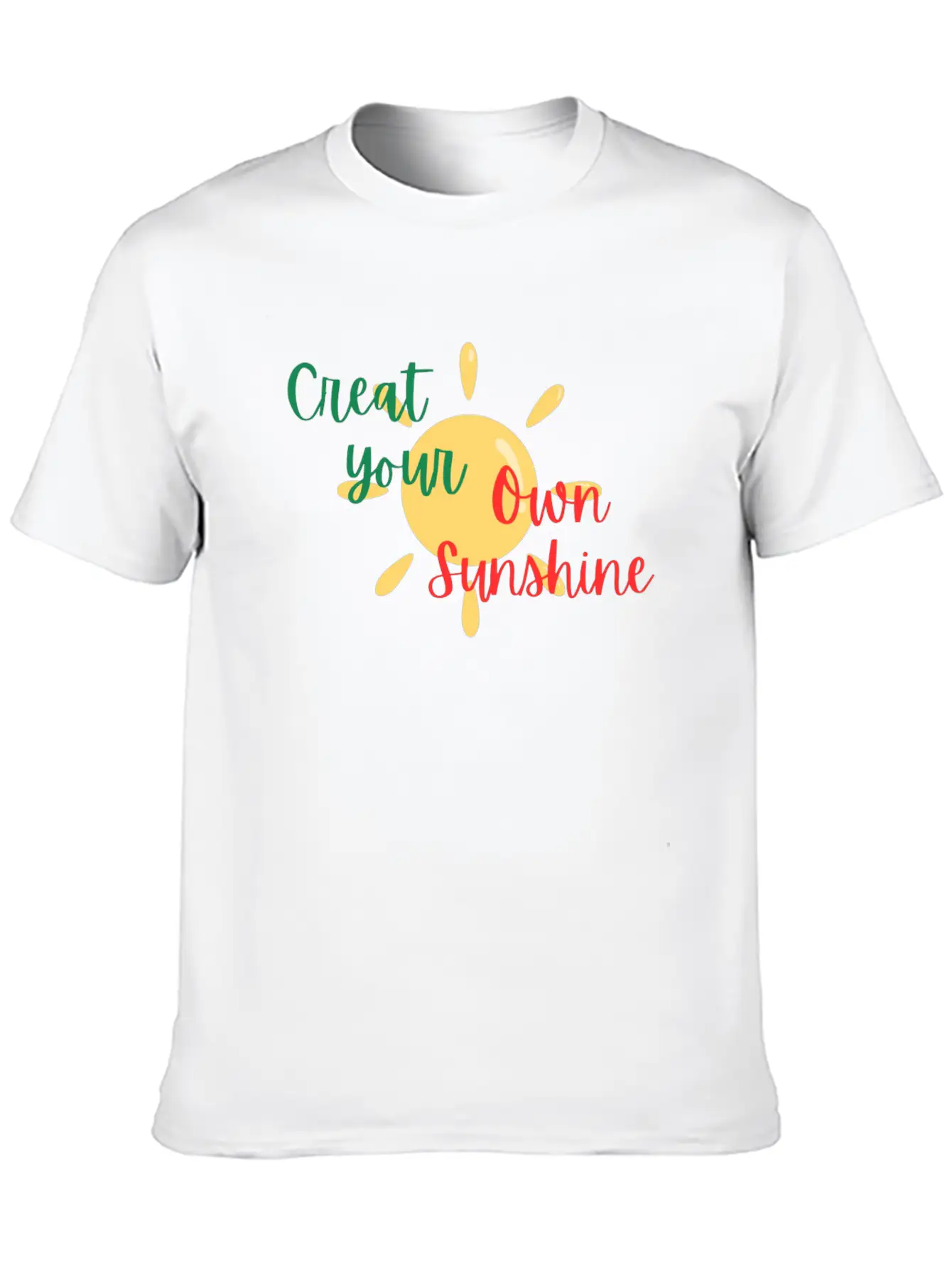Creat Your Sunshine Unisex Casual T-Shirt – Clean Design For Daily Comfort