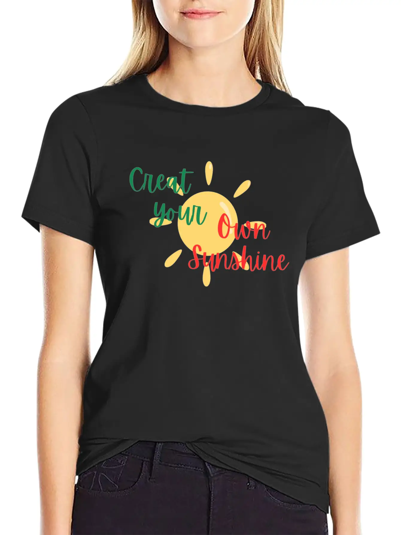 Creat Your Sunshine Unisex Casual T-Shirt – Clean Design For Daily Comfort