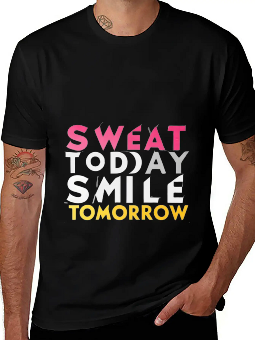 Create A Gym Design With The Words Sweat Today 1 Stylish Everyday T-Shirt – Unisex Basic Cotton Tee