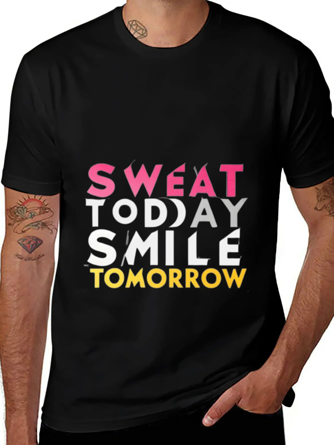 Create A Gym Design With The Words Sweat Today 1 Stylish Everyday T-Shirt – Unisex Basic Cotton Tee