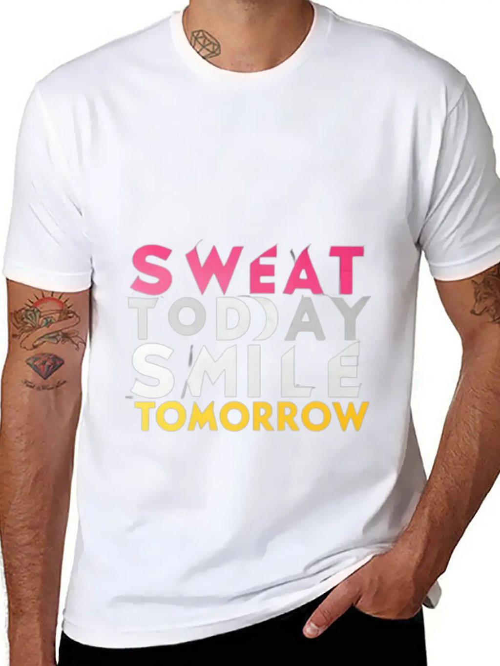 Create A Gym Design With The Words Sweat Today 1 Stylish Everyday T-Shirt – Unisex Basic Cotton Tee