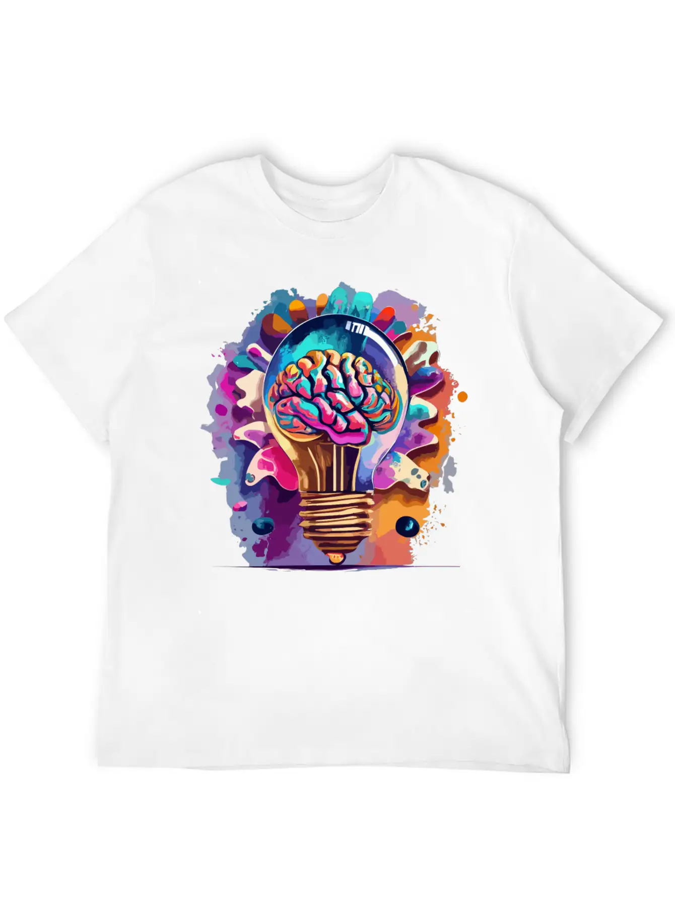 Creative Brain Lightbulb Vector Relaxed Everyday Tee – Lightweight And Durable Cotton