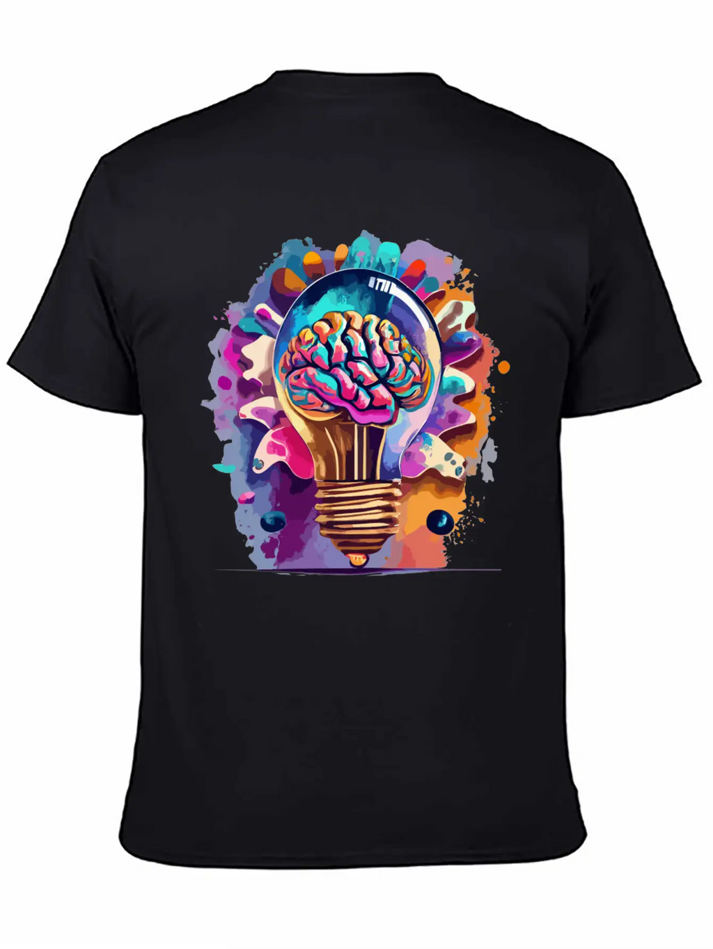Creative Brain Lightbulb Vector Relaxed Everyday Tee – Lightweight And Durable Cotton