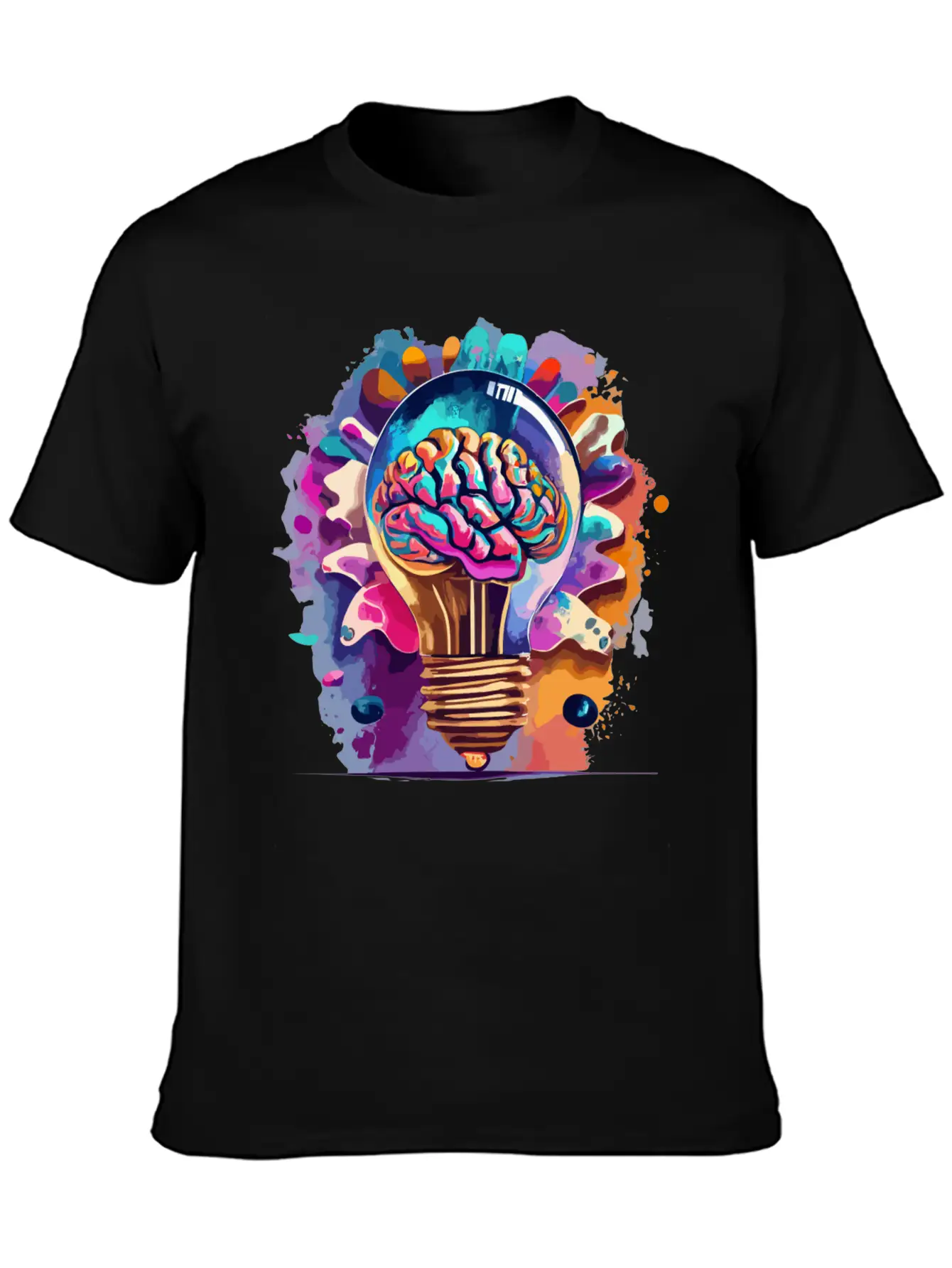 Creative Brain Lightbulb Vector Relaxed Everyday Tee – Lightweight And Durable Cotton