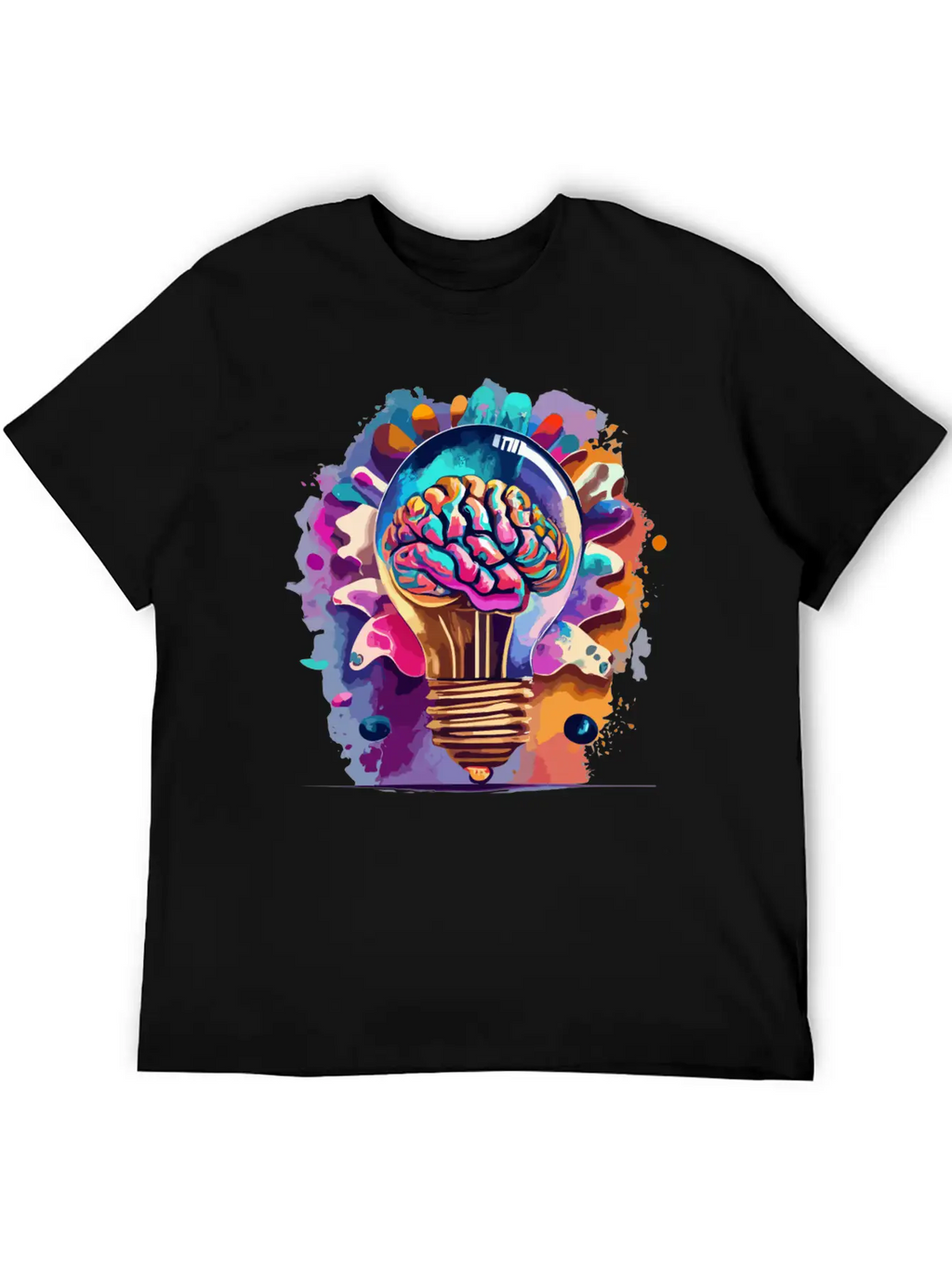 Creative Brain Lightbulb Vector Relaxed Everyday Tee – Lightweight And Durable Cotton