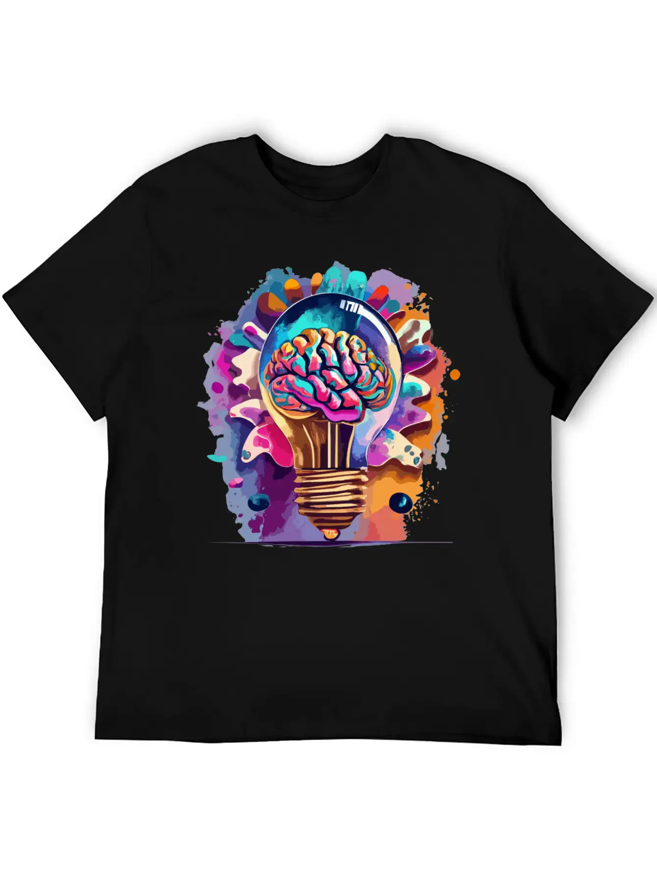 Creative Brain Lightbulb Vector Relaxed Everyday Tee – Lightweight And Durable Cotton