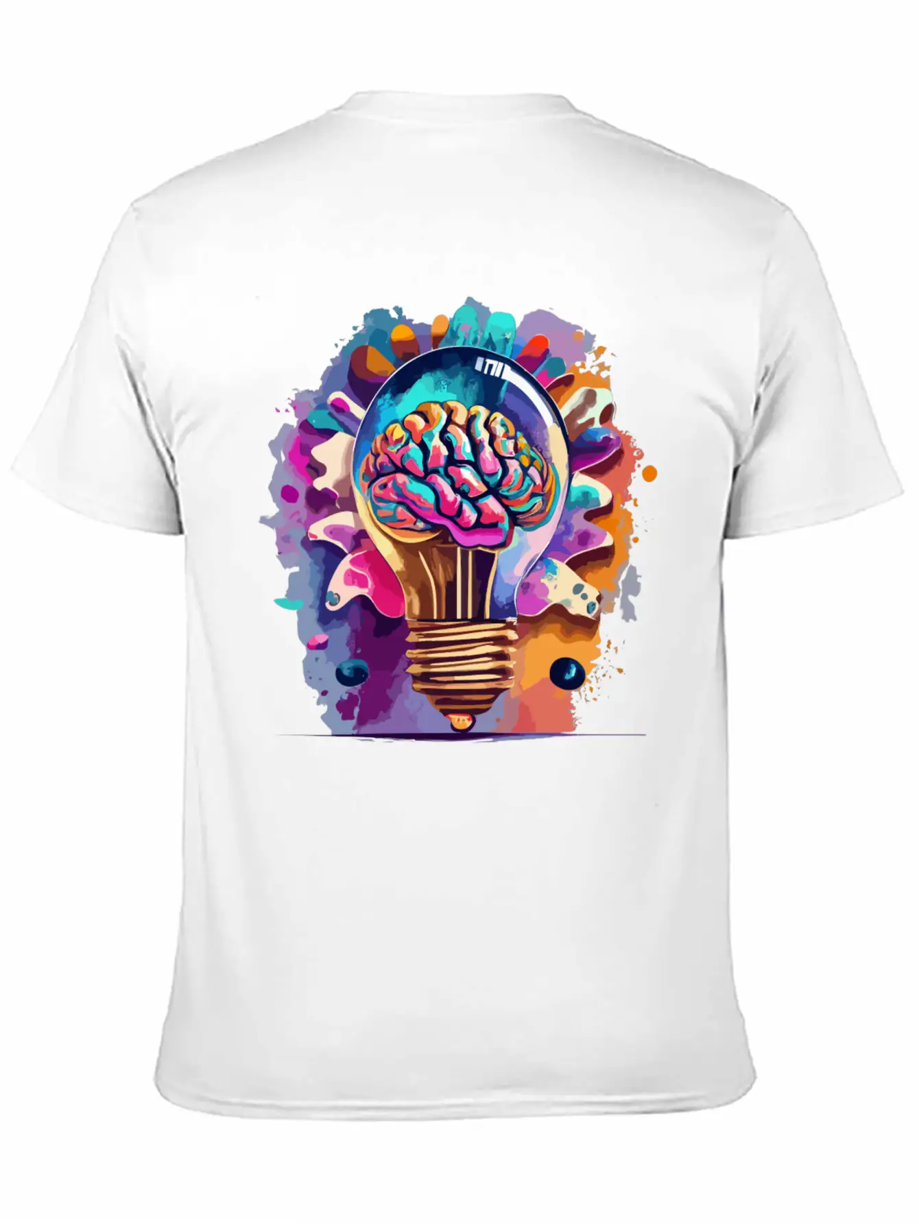 Creative Brain Lightbulb Vector Relaxed Everyday Tee – Lightweight And Durable Cotton