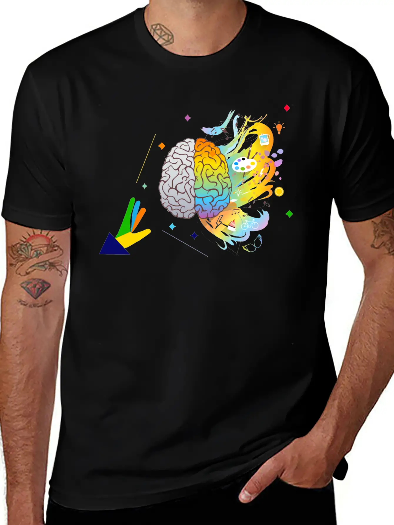 Creative Mind- Creative Brain-Brain Analytics Stylish Everyday T-Shirt – Unisex Basic Cotton Tee