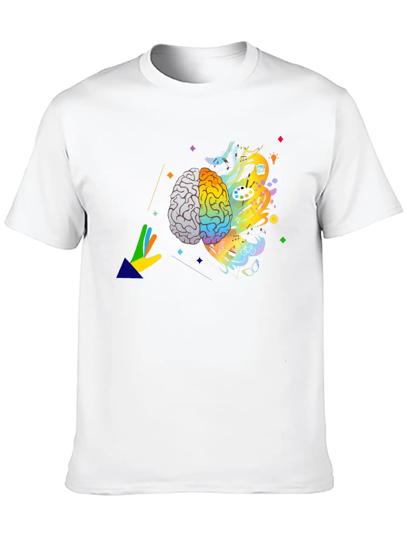 Creative Mind- Creative Brain-Brain Analytics Stylish Everyday T-Shirt – Unisex Basic Cotton Tee
