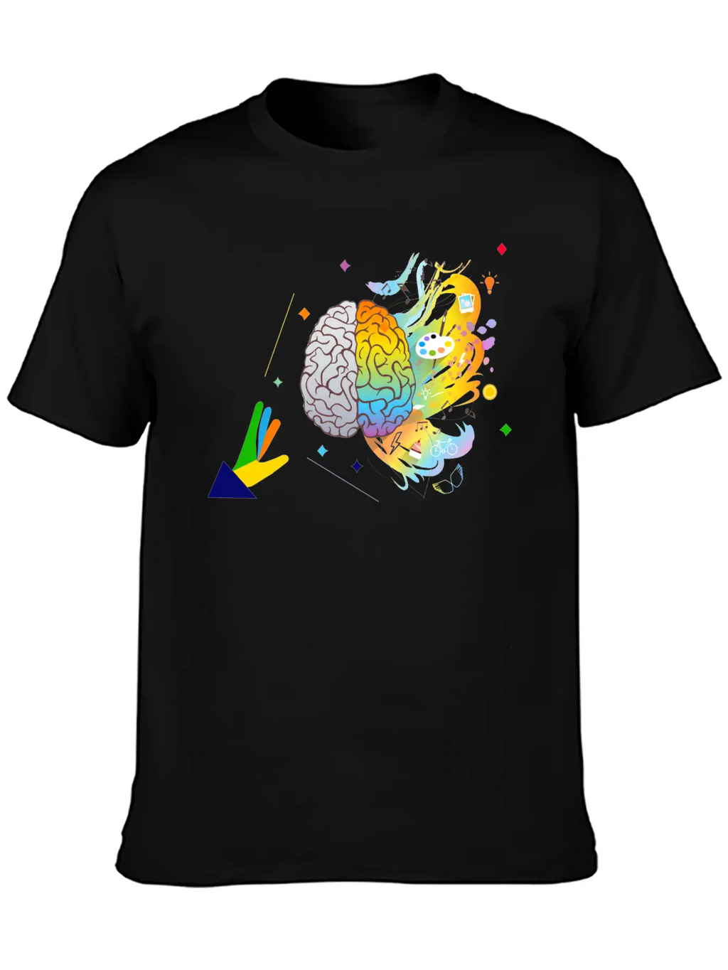 Creative Mind- Creative Brain-Brain Analytics Stylish Everyday T-Shirt – Unisex Basic Cotton Tee