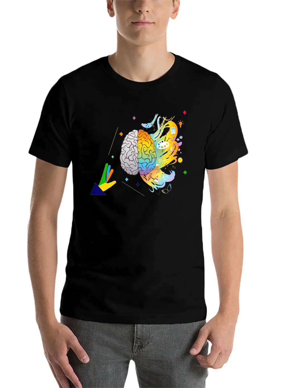 Creative Mind- Creative Brain-Brain Analytics Stylish Everyday T-Shirt – Unisex Basic Cotton Tee