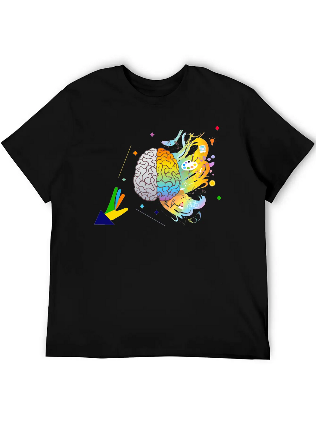 Creative Mind- Creative Brain-Brain Analytics Stylish Everyday T-Shirt – Unisex Basic Cotton Tee